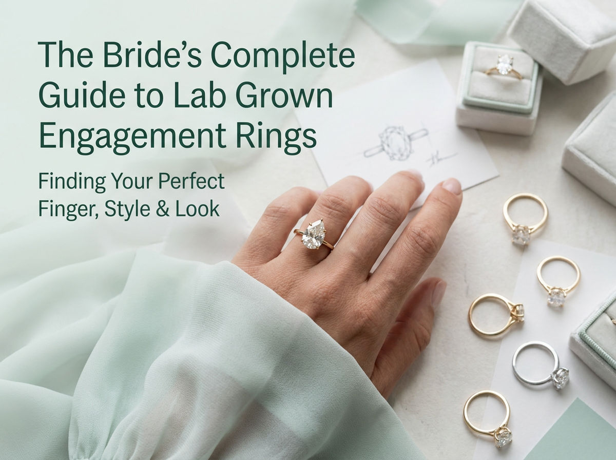 A bride's complete guide to lab grown engagement rings: finding your perfect finger, style & look