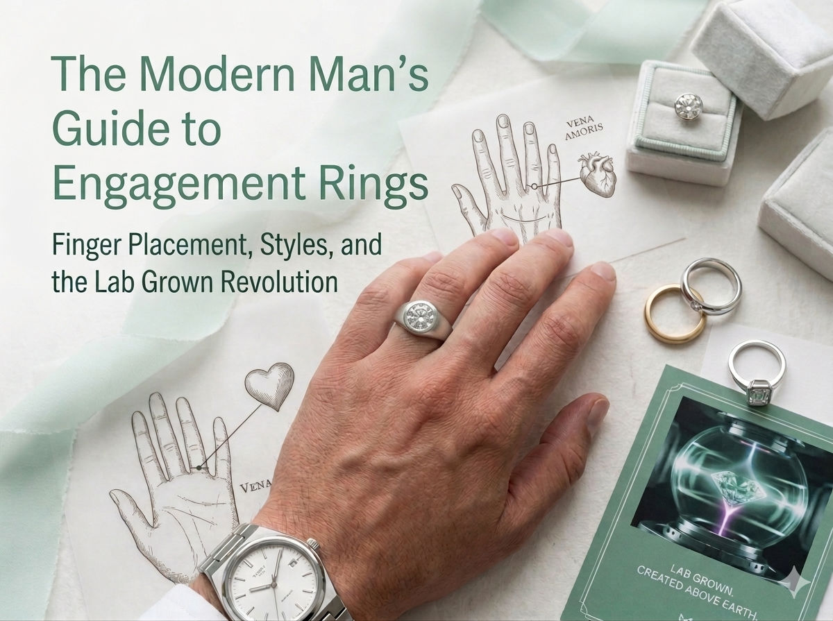 The modern man's guide to engagement rings: which finger, what style & why lab grown diamonds make sense