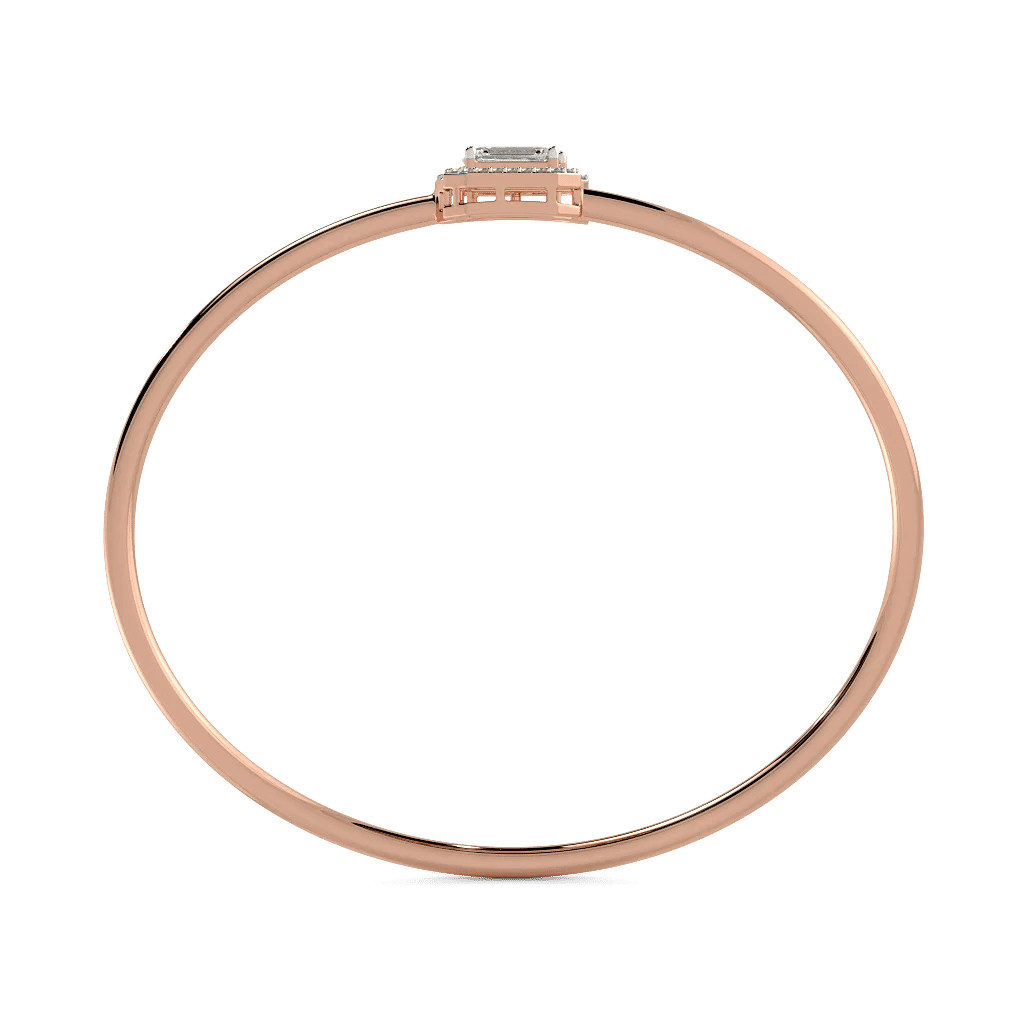 Emerald And Pear Eclat Open Top Oval Bangle 1