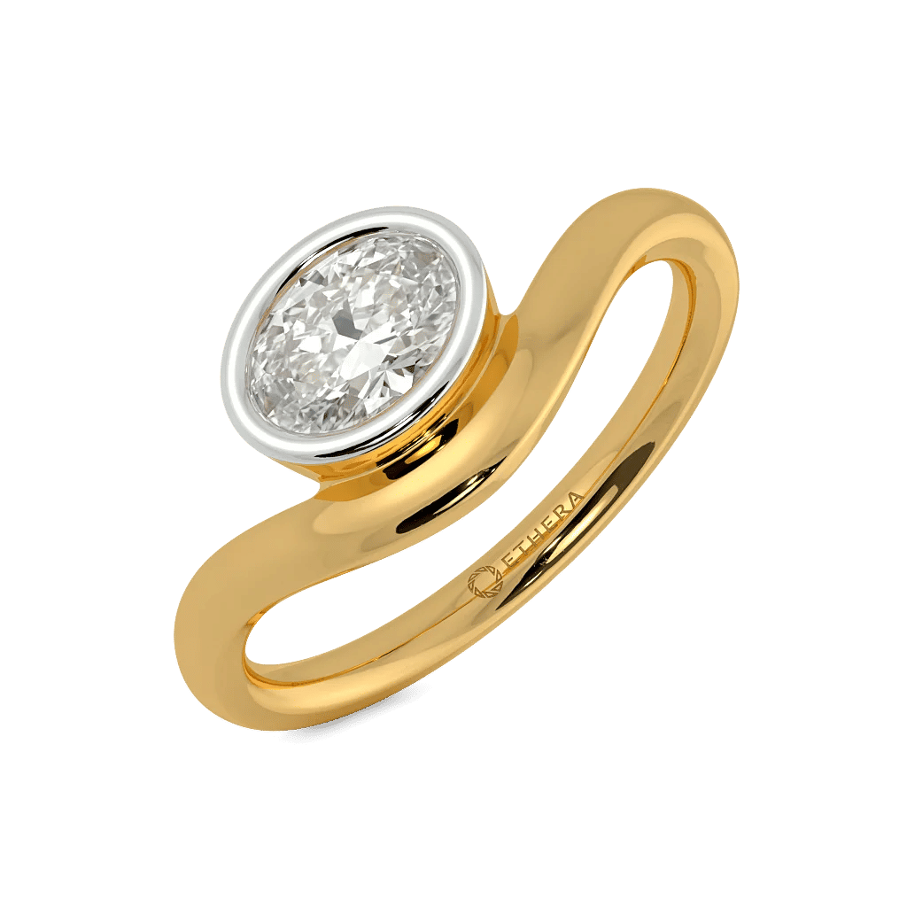 Gold Glam Solitaire Ring