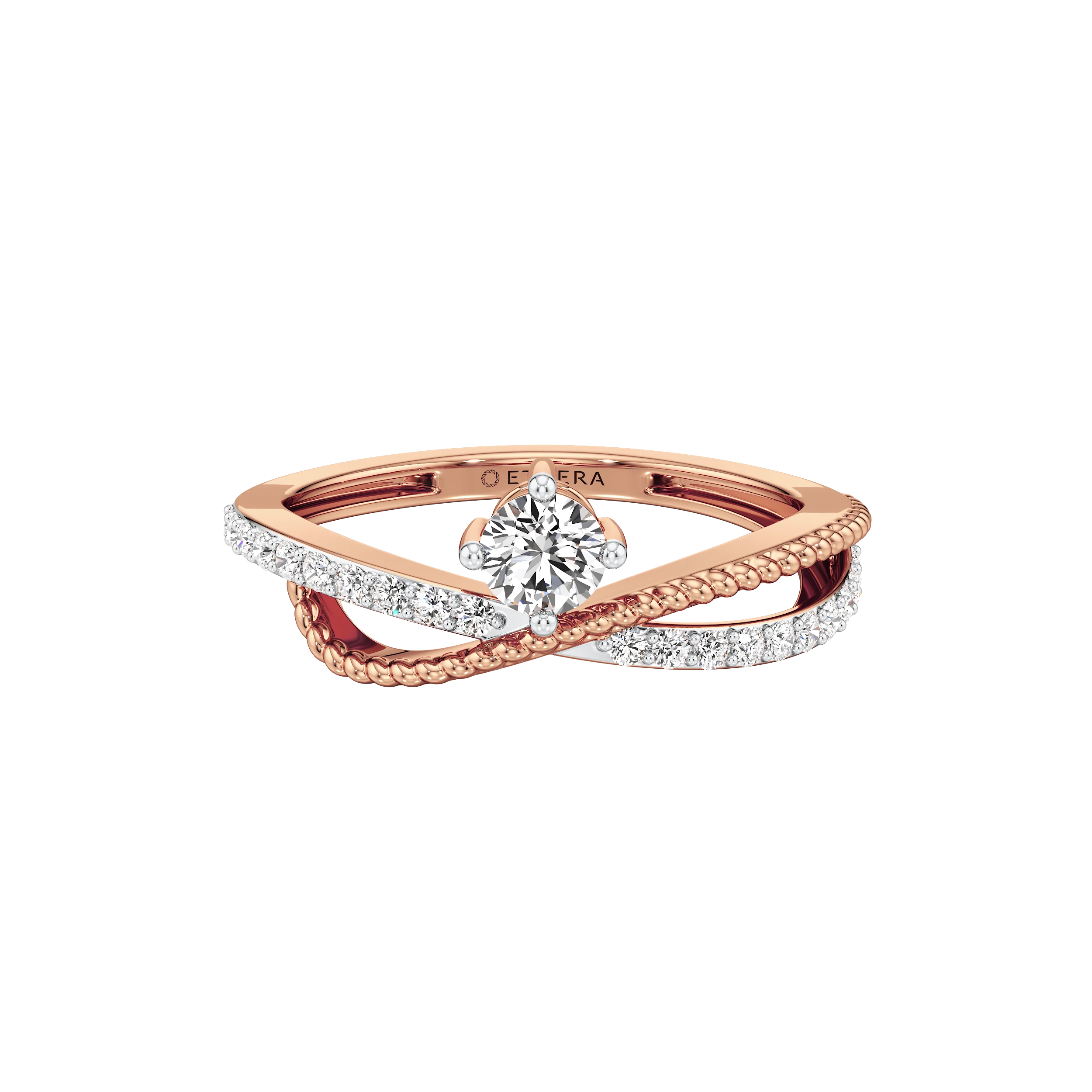 Infinity Crossover Solitaire Ring 13