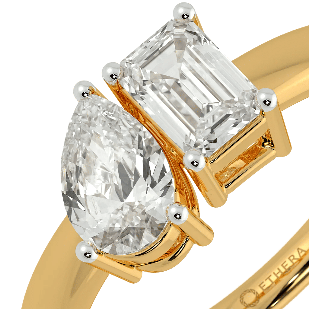 Pearluxe Emerald Toi Et Moi Ring 3