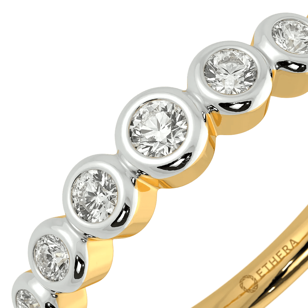 Bezel Cascade Eternity Band 3