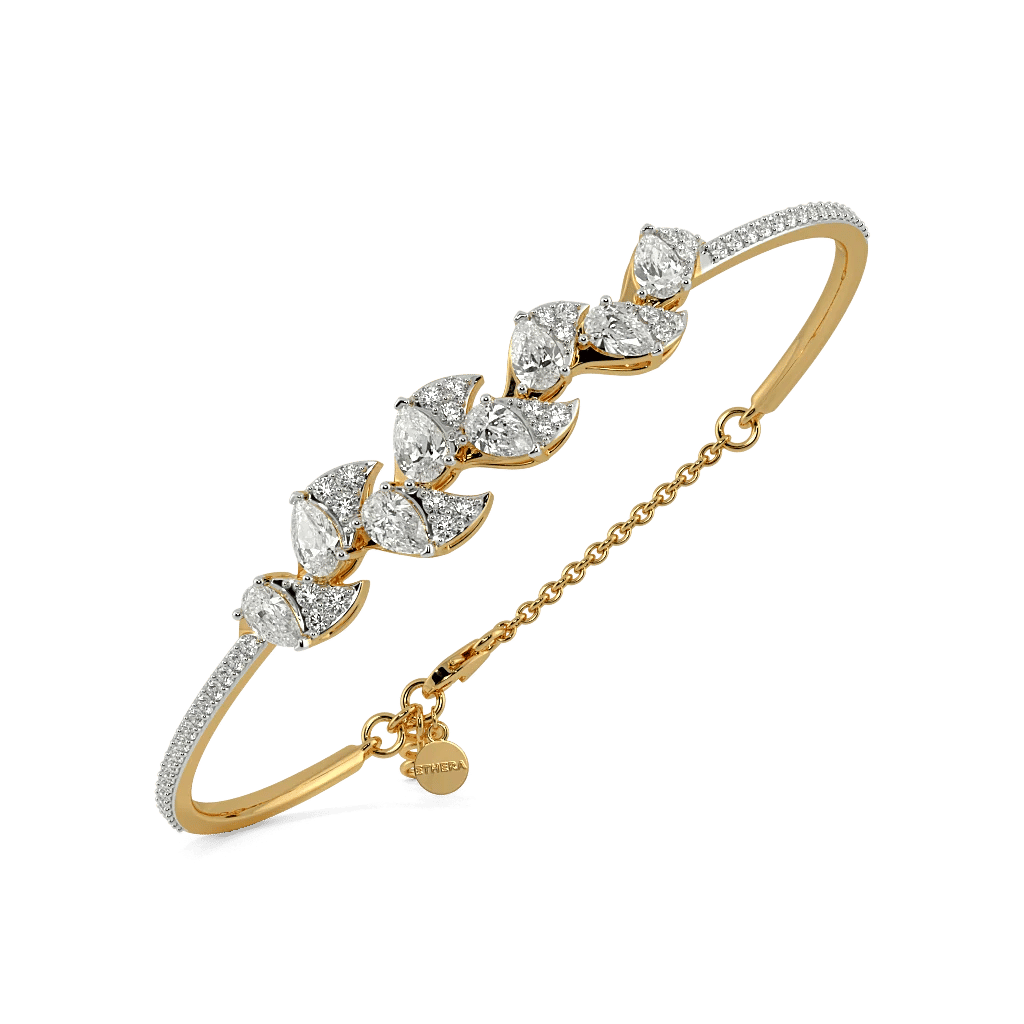 Leafy Zest Oval Bangle 3