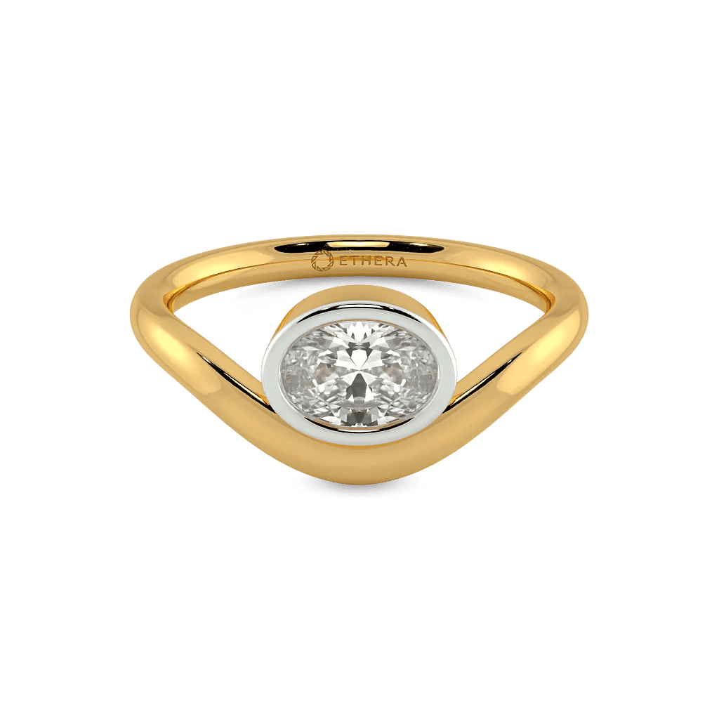 Gold Glam Solitaire Ring 4