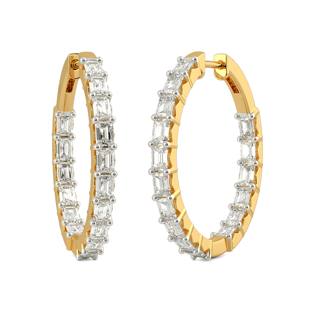 Linear Lustre Hoop Earrings 0