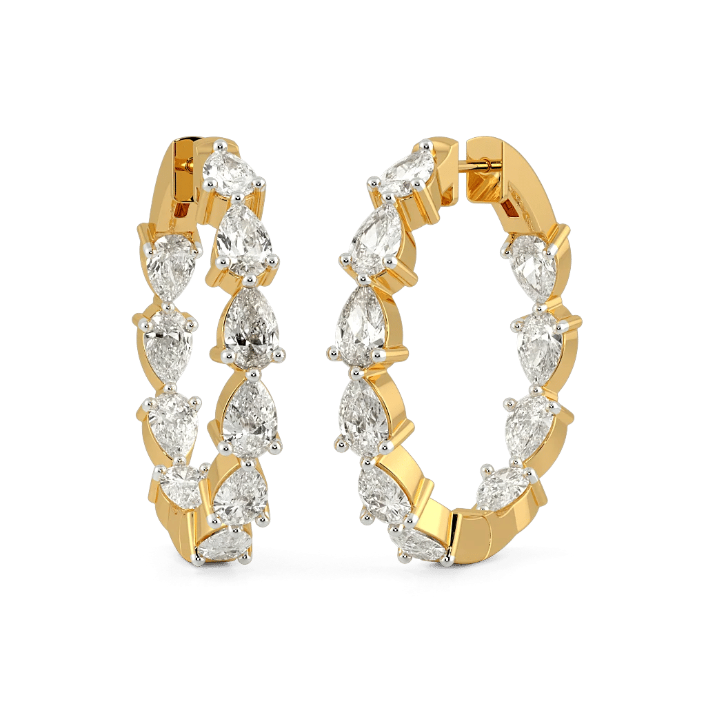 Pear Glare Hoop Earrings 0