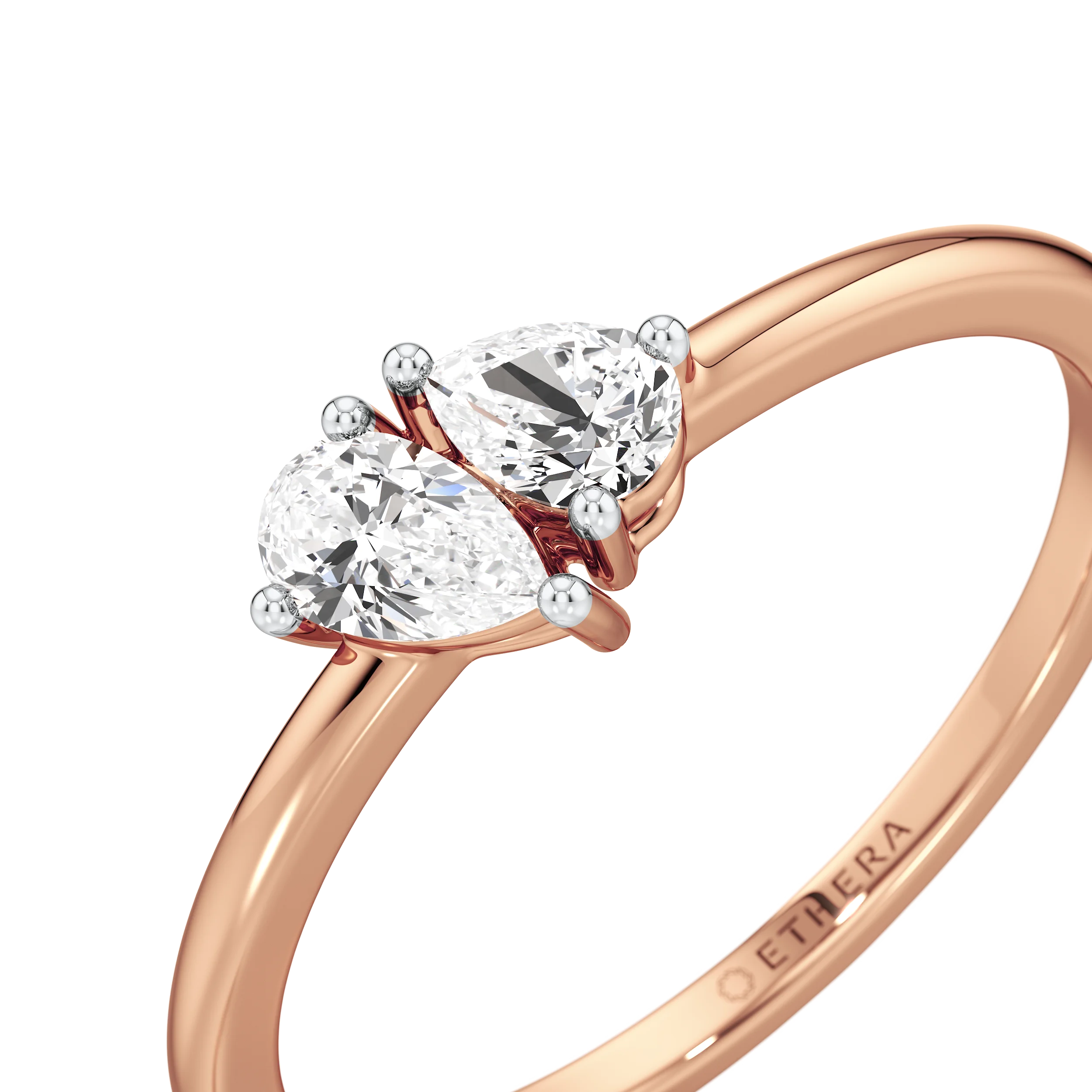 Twin Pear Ring 12