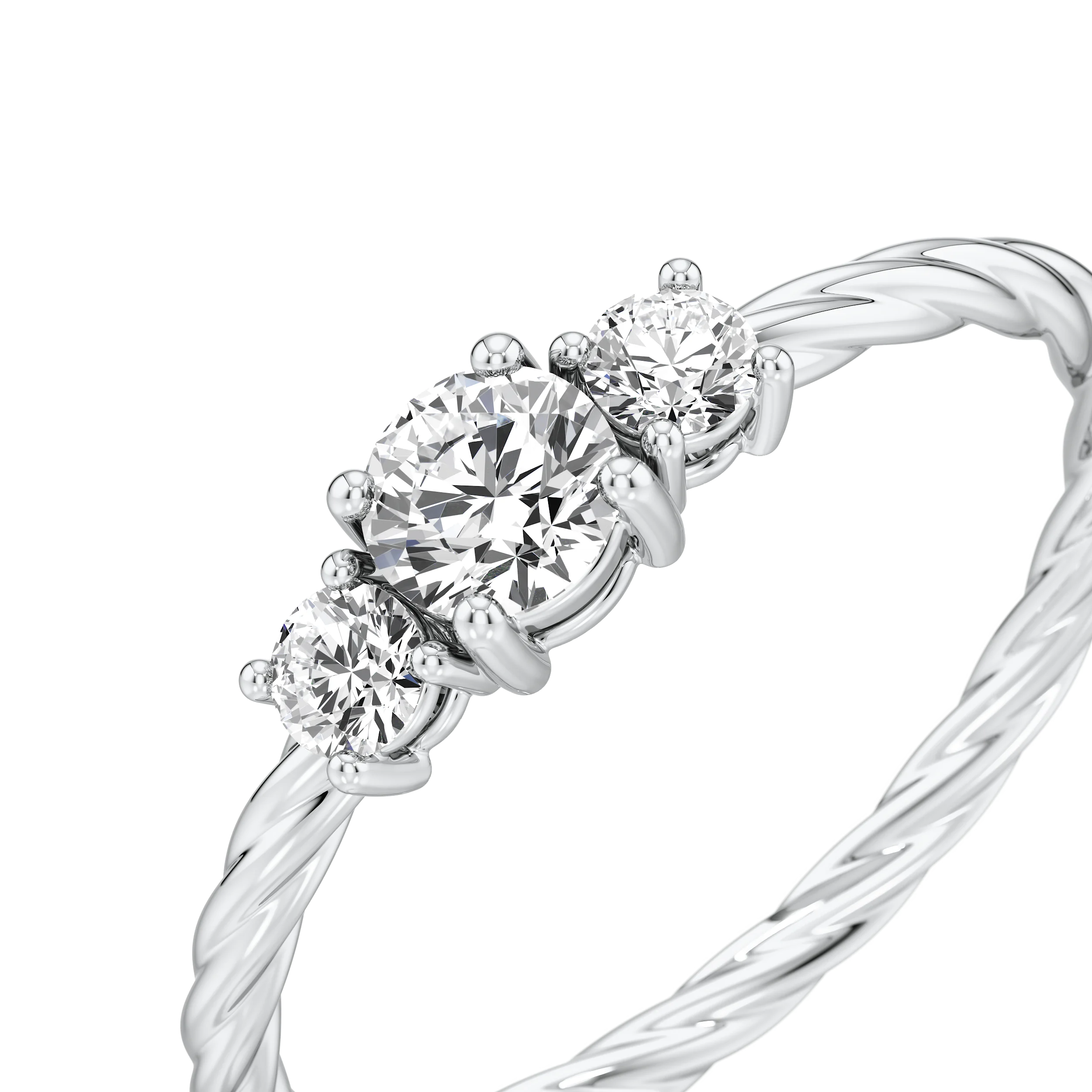 Twist Trio Ring 8