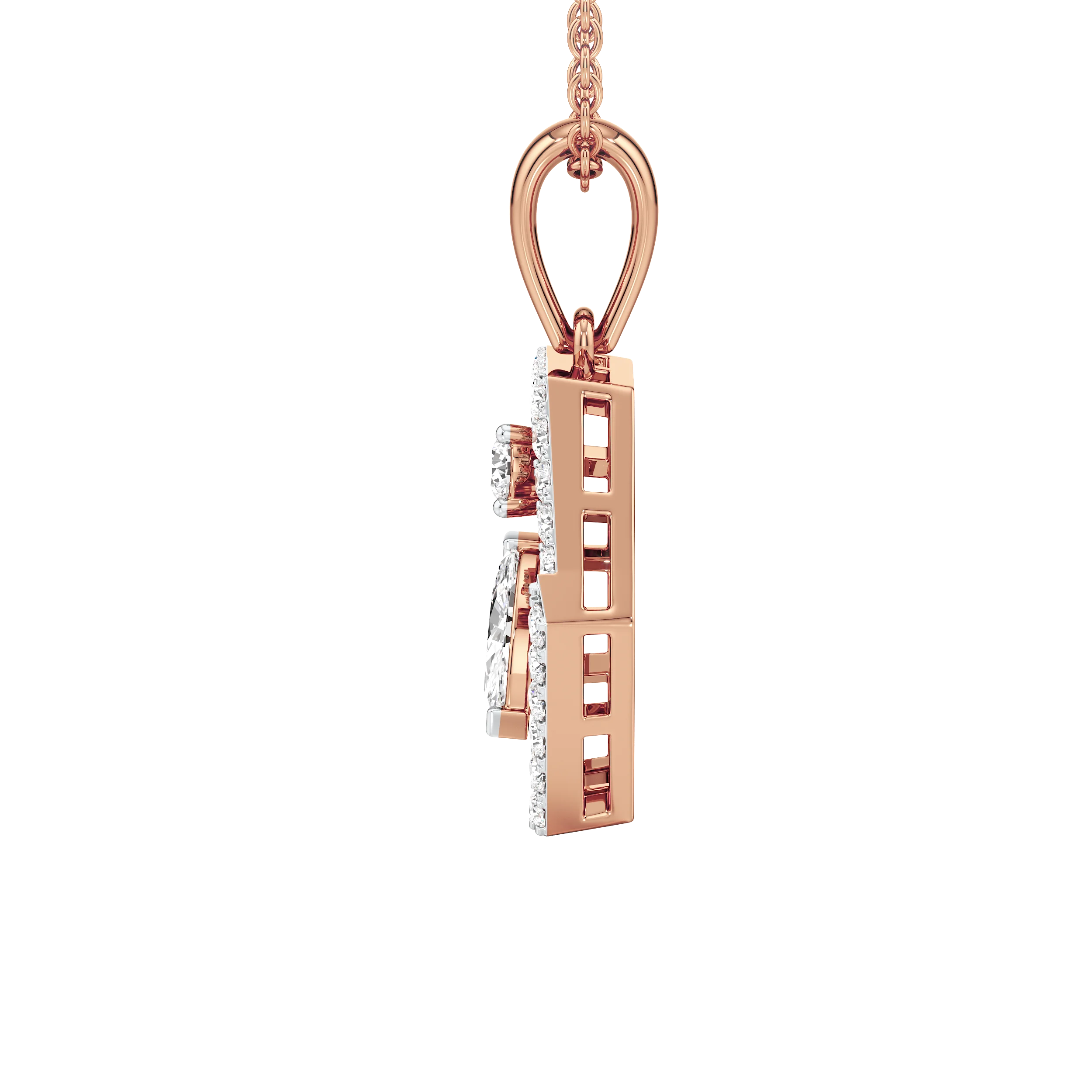 The Hexa Drop Diamond Pendant 9