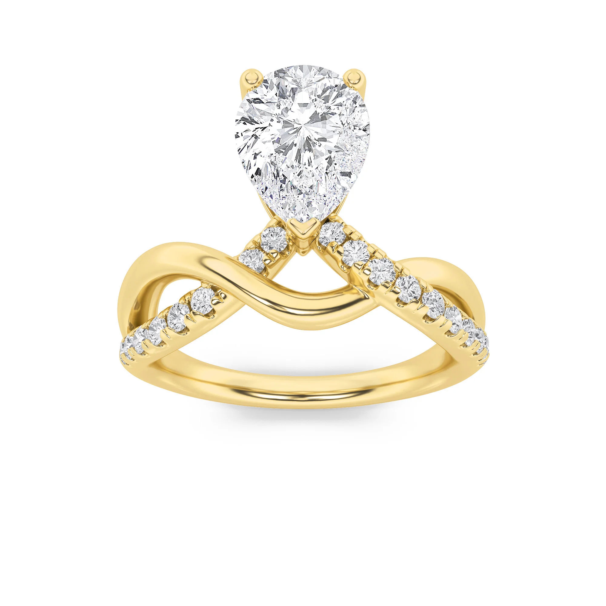 Infinity Pear Ring 0