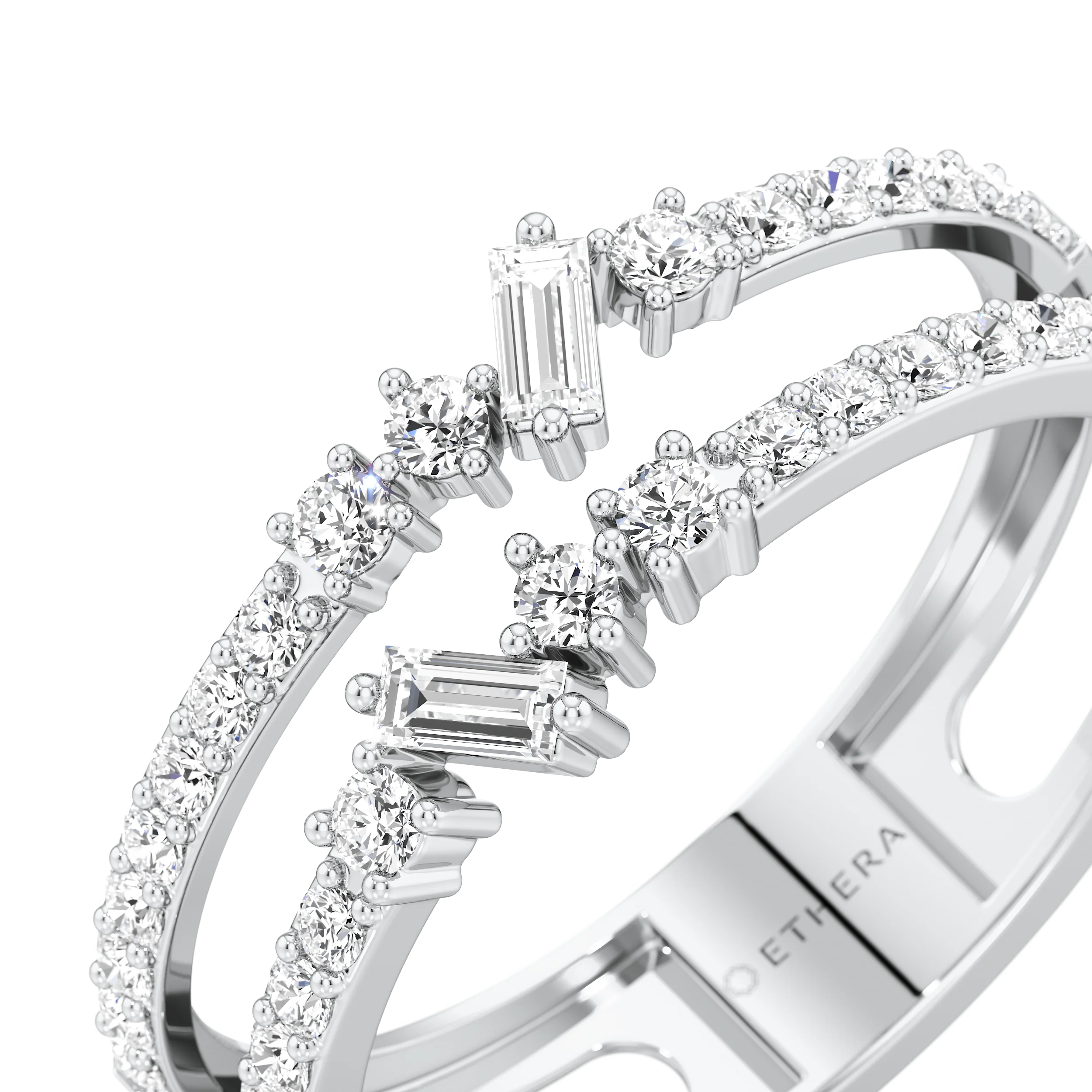 The Celeste Double Band Ring 8