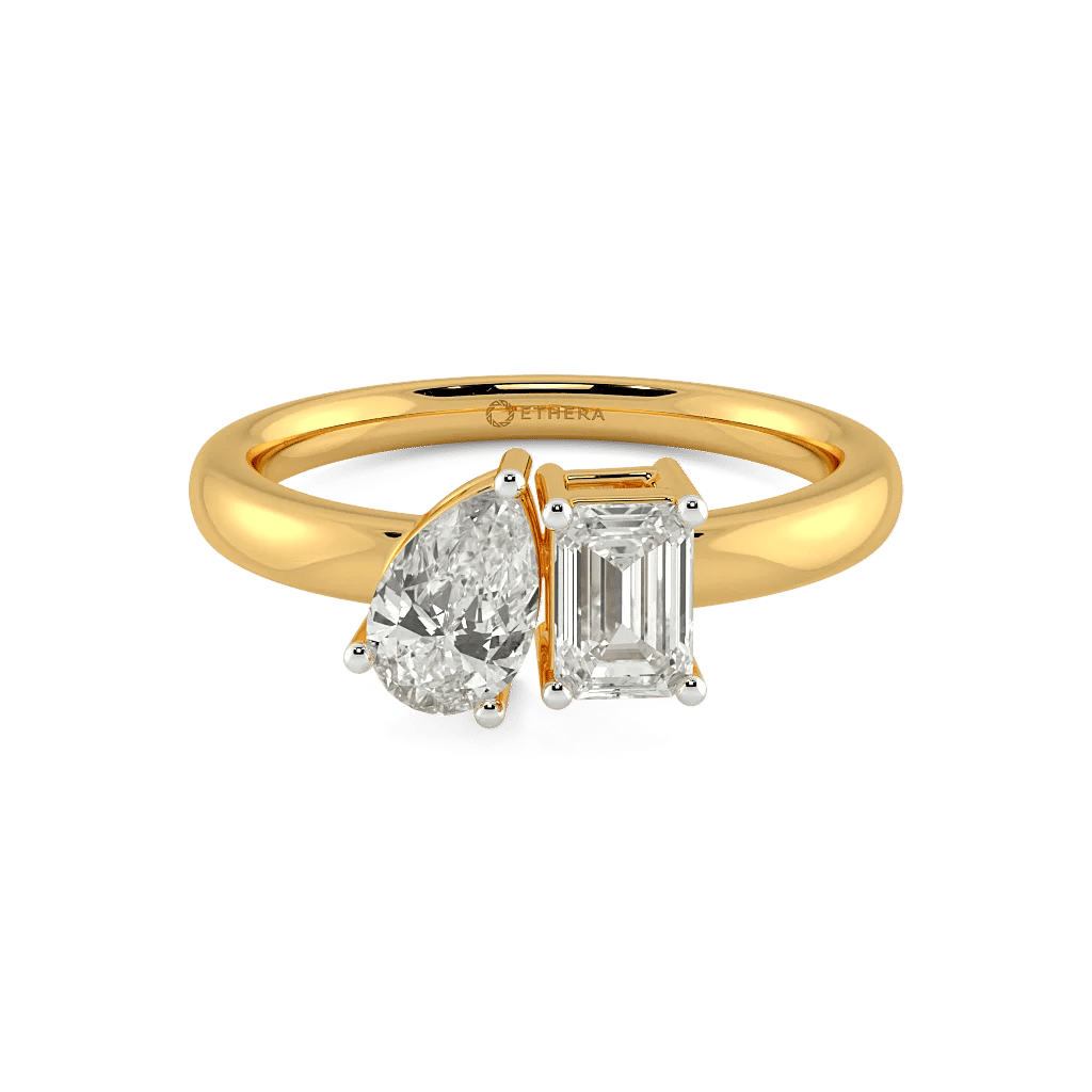 Pearluxe Emerald Toi Et Moi Ring 4