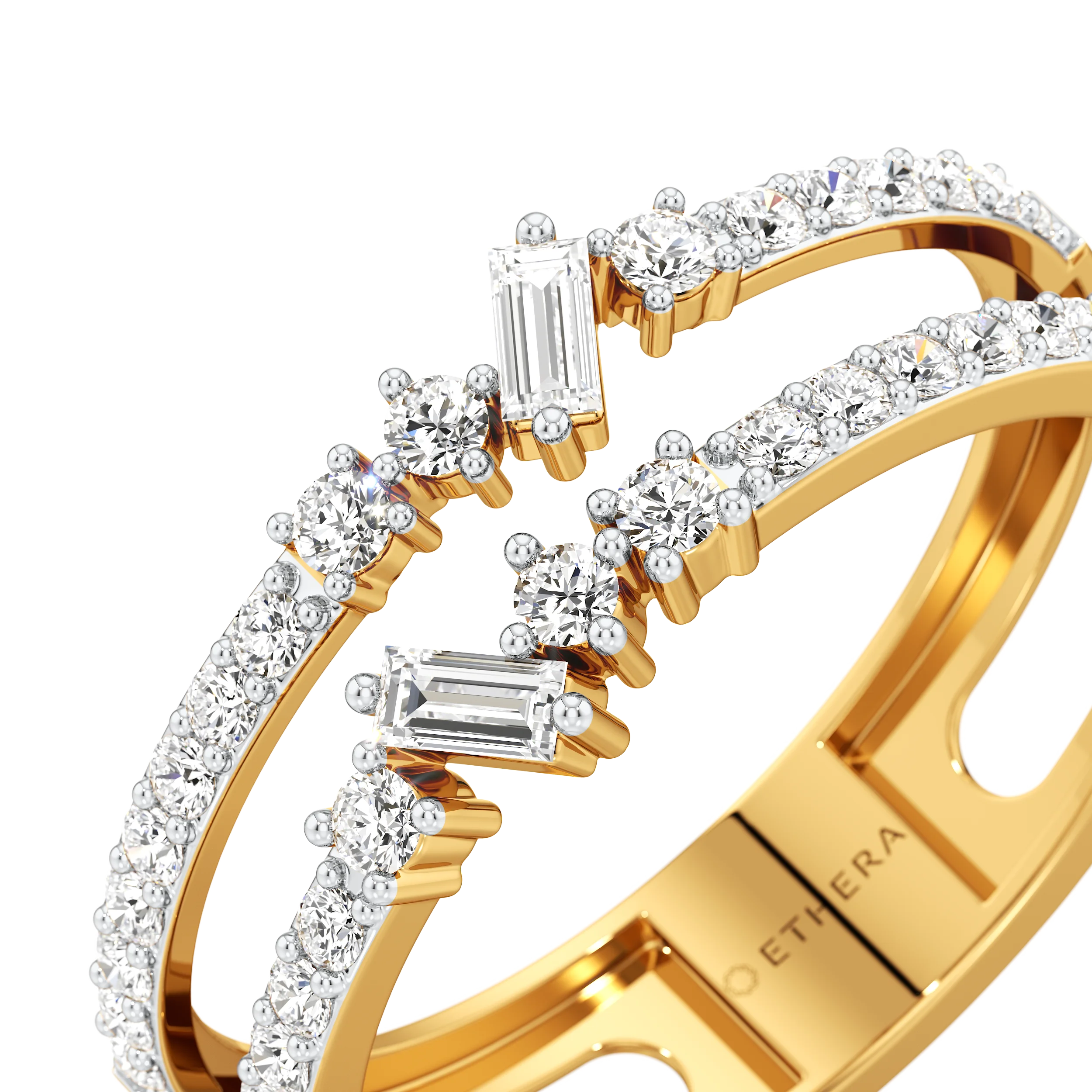 The Celeste Double Band Ring 3