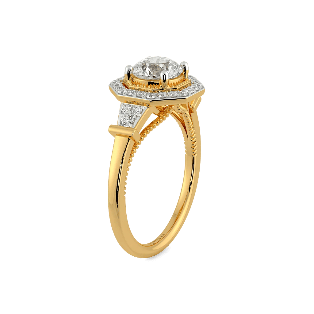 Deco Defined Solitaire Ring 5