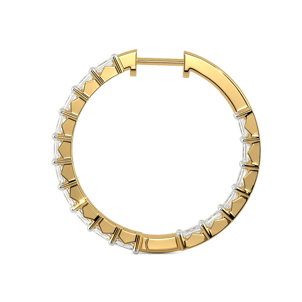 Linear Lustre Hoop Earrings 3