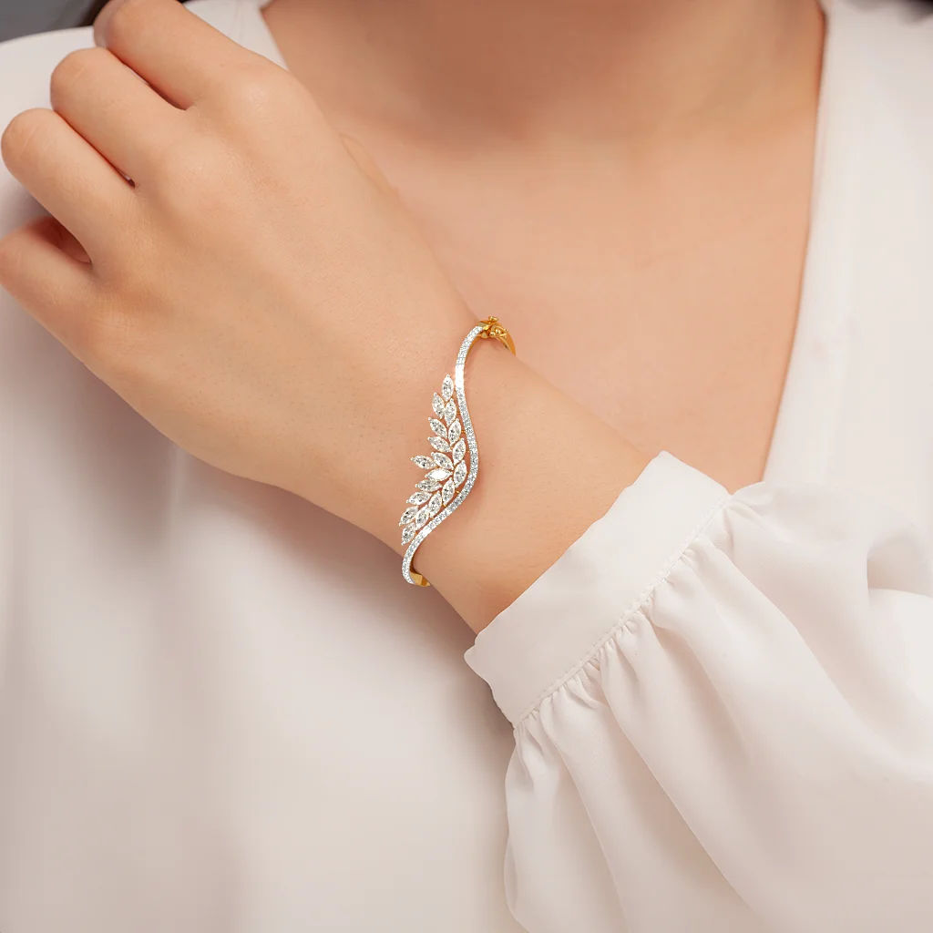 Forever In Bloom Oval Bangle hover