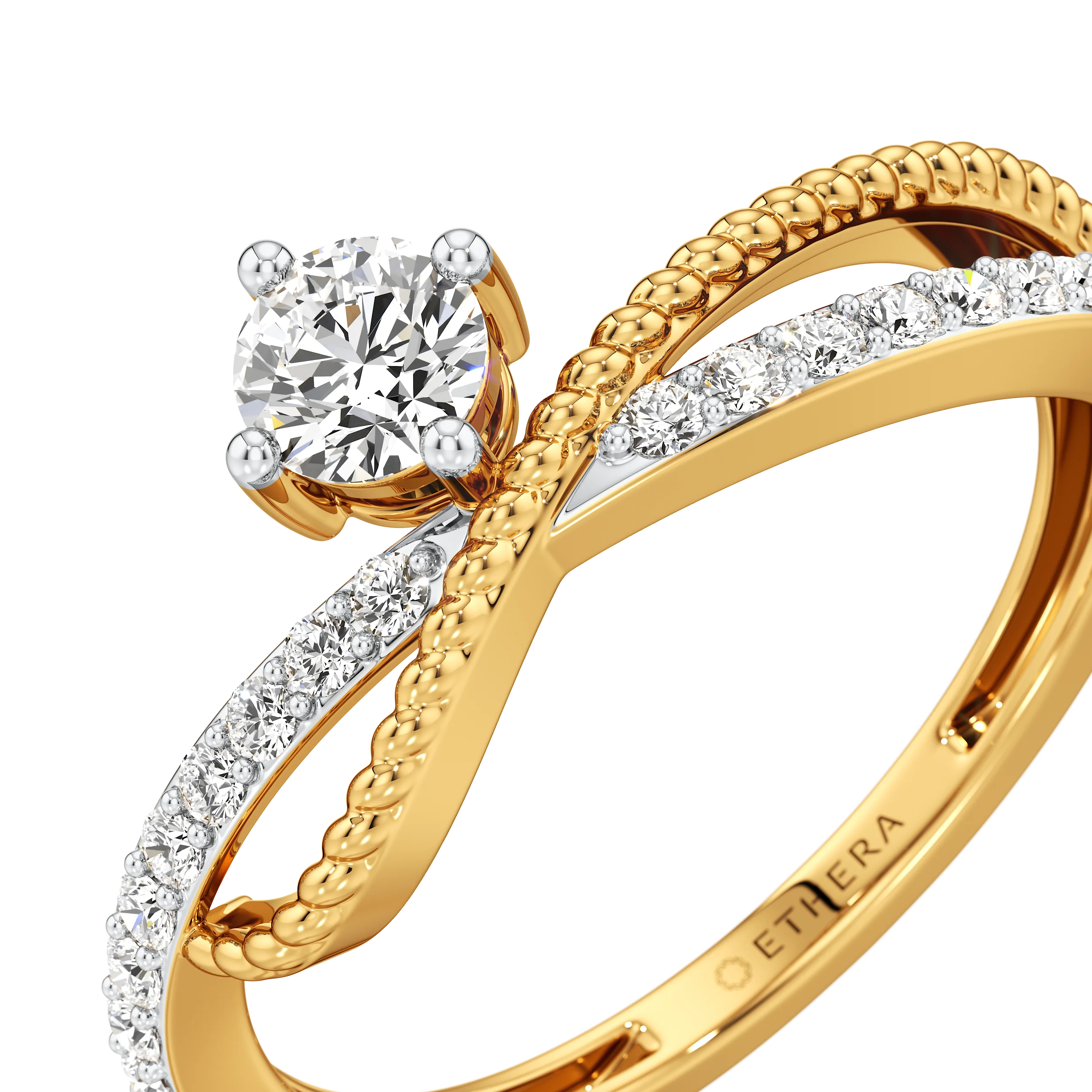 Infinity Crossover Solitaire Ring 3