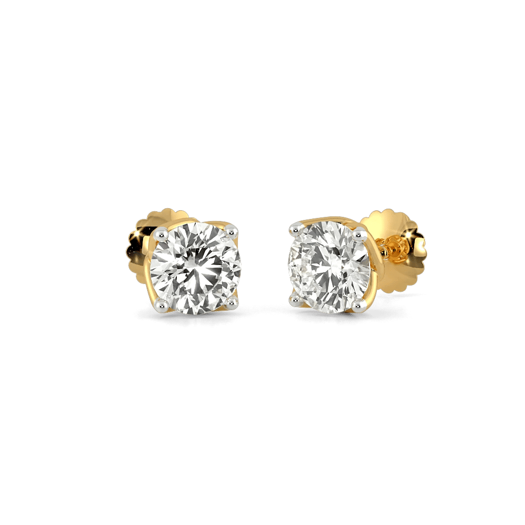 Pure Elegance Solitaire Stud Earrings