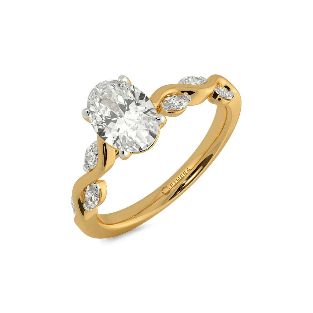 Wild Vine Solitaire Ring
