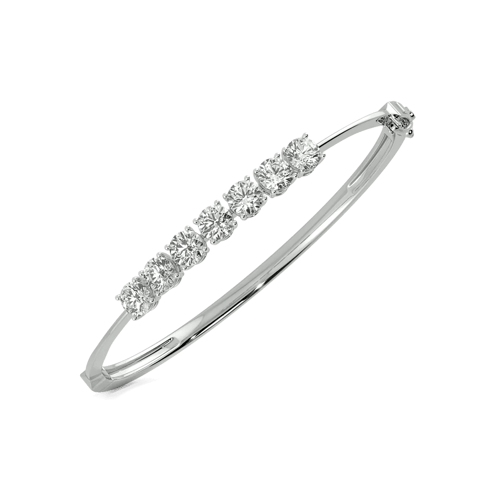 Row Of Radiance Oval Bangle 2