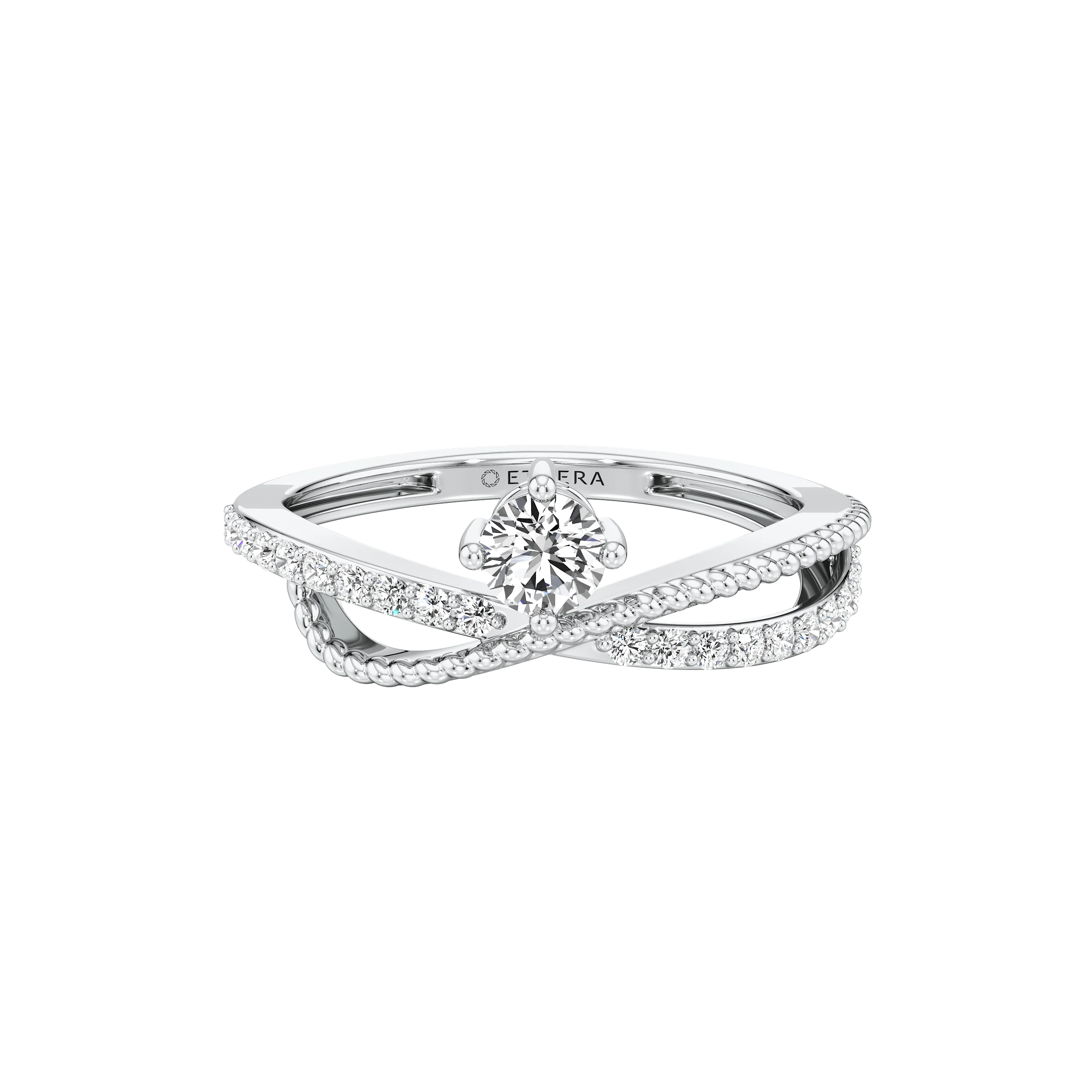 Infinity Crossover Solitaire Ring 9