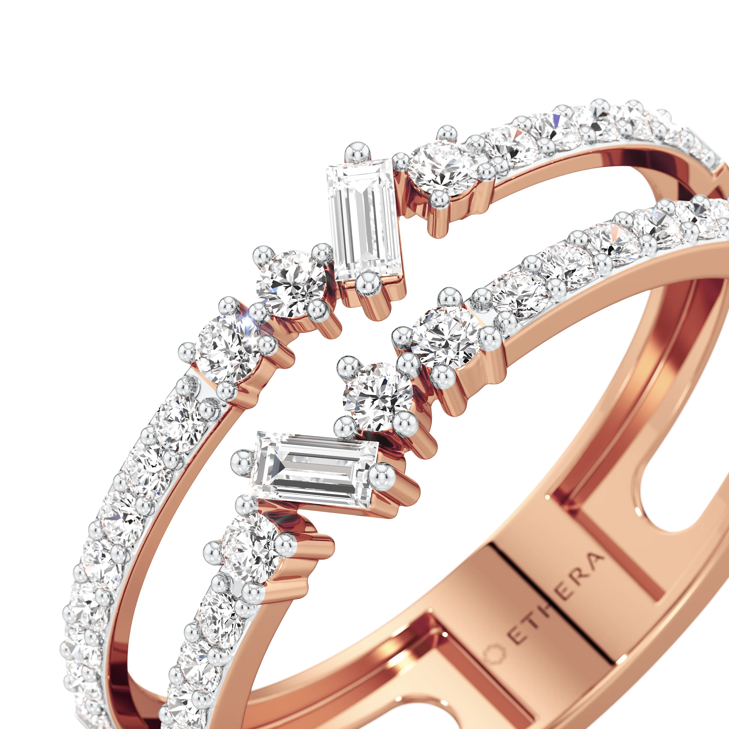 The Celeste Double Band Ring 12