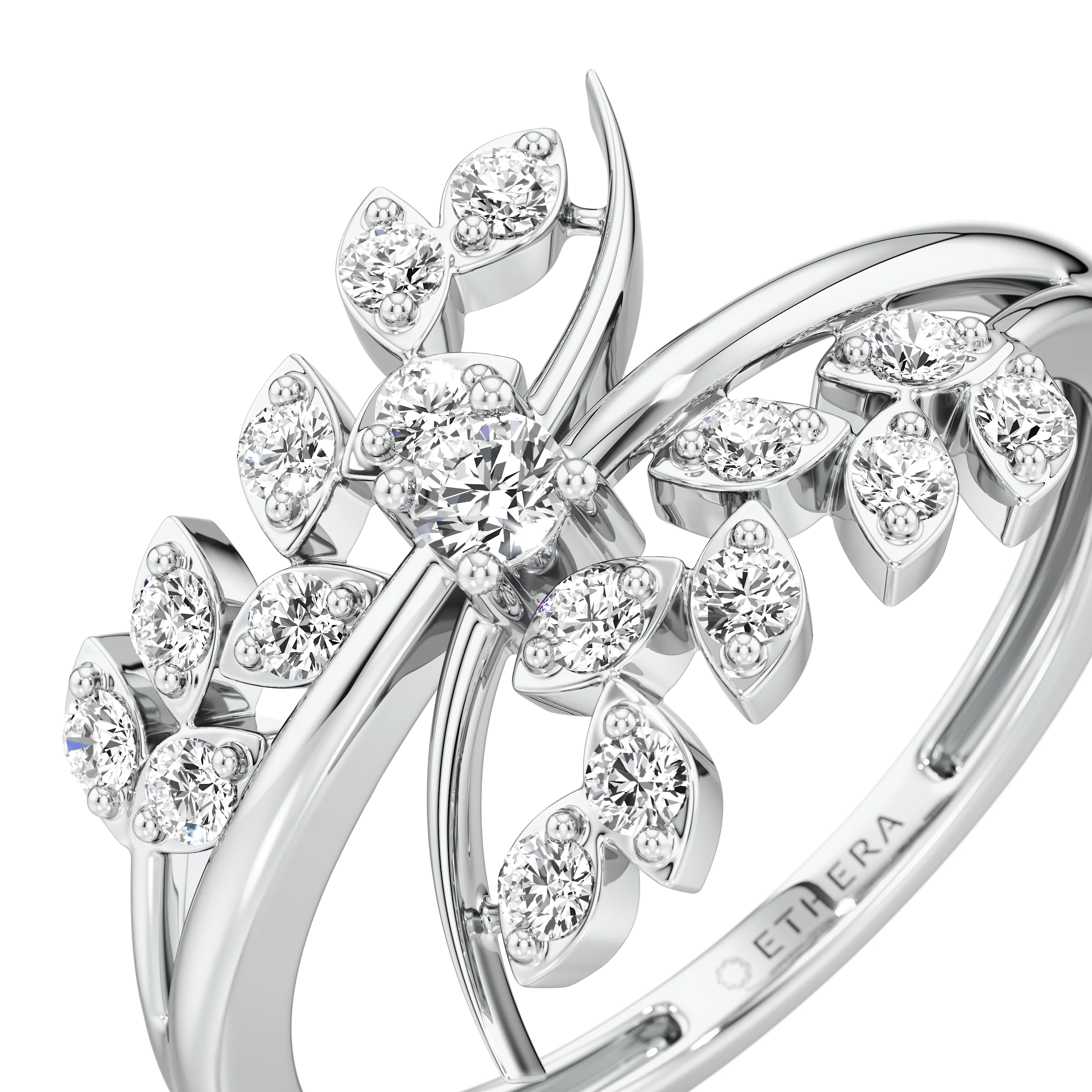 The Elowen Leaf Ring 8