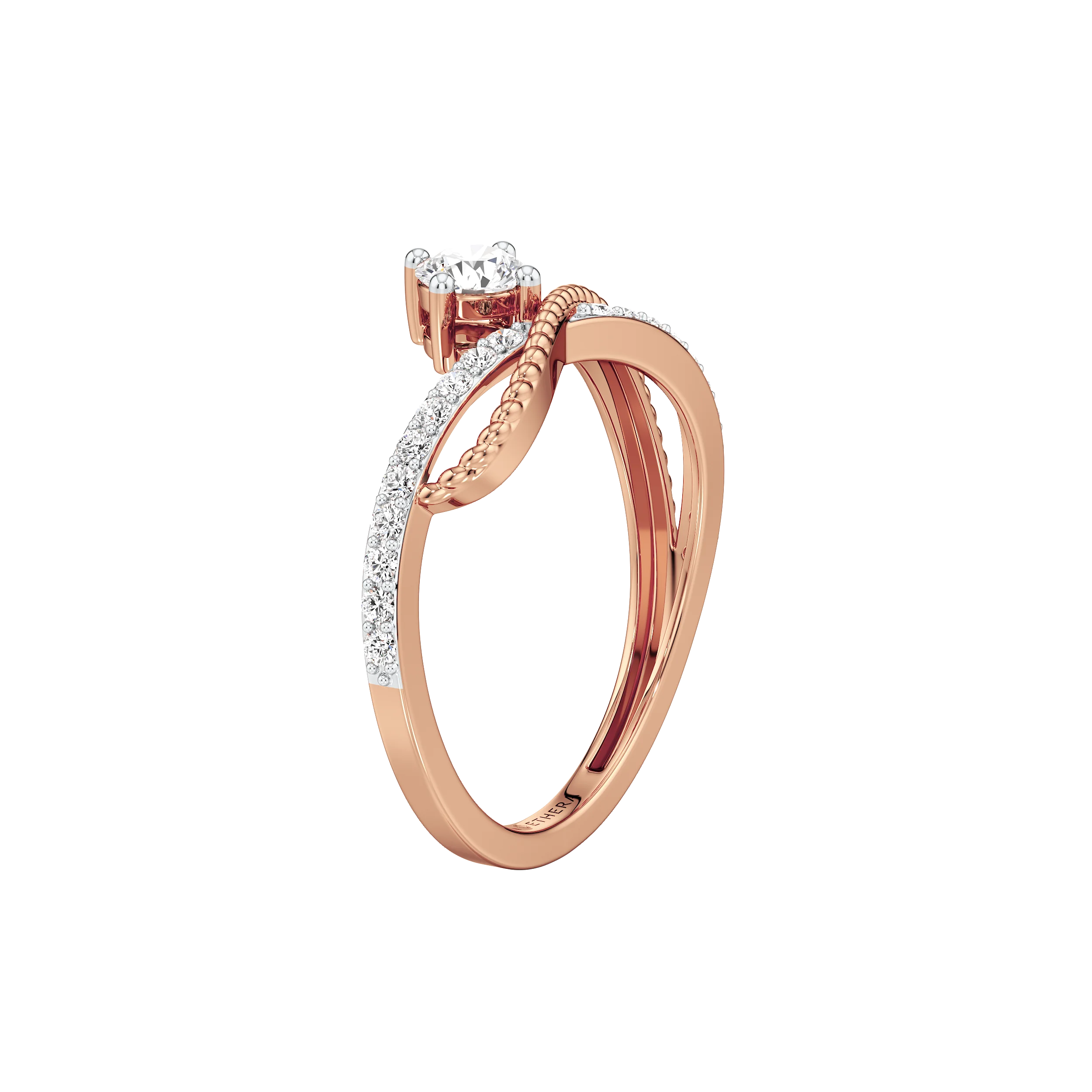 Infinity Crossover Solitaire Ring 14