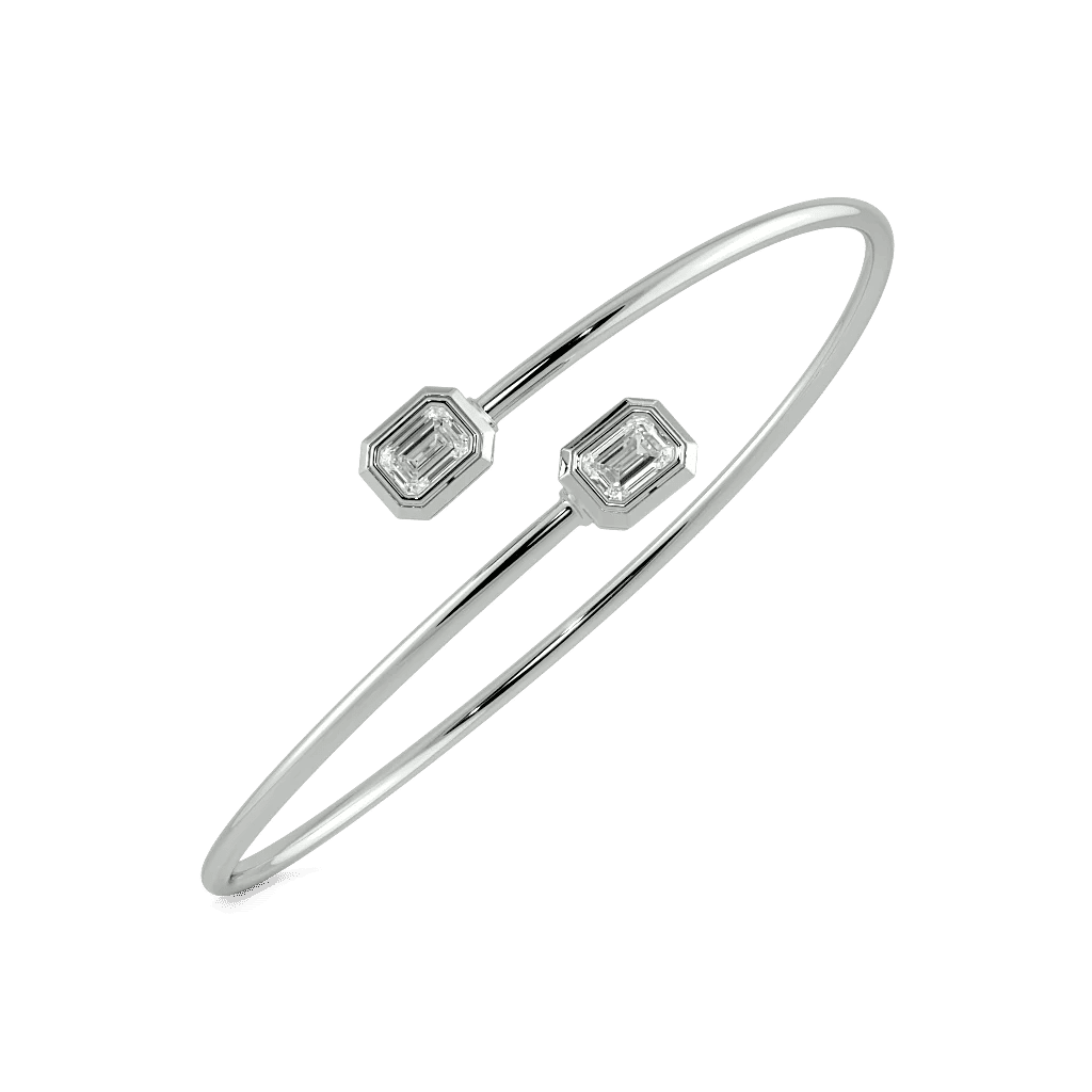 Flawless Halo Flexible Oval Bangle 3