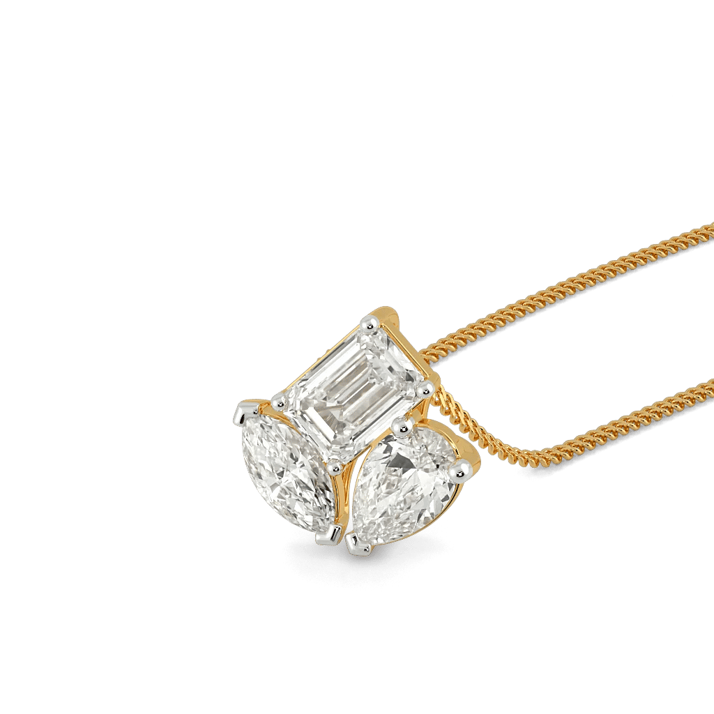 Prismatic Trio Three Stone Pendant 0