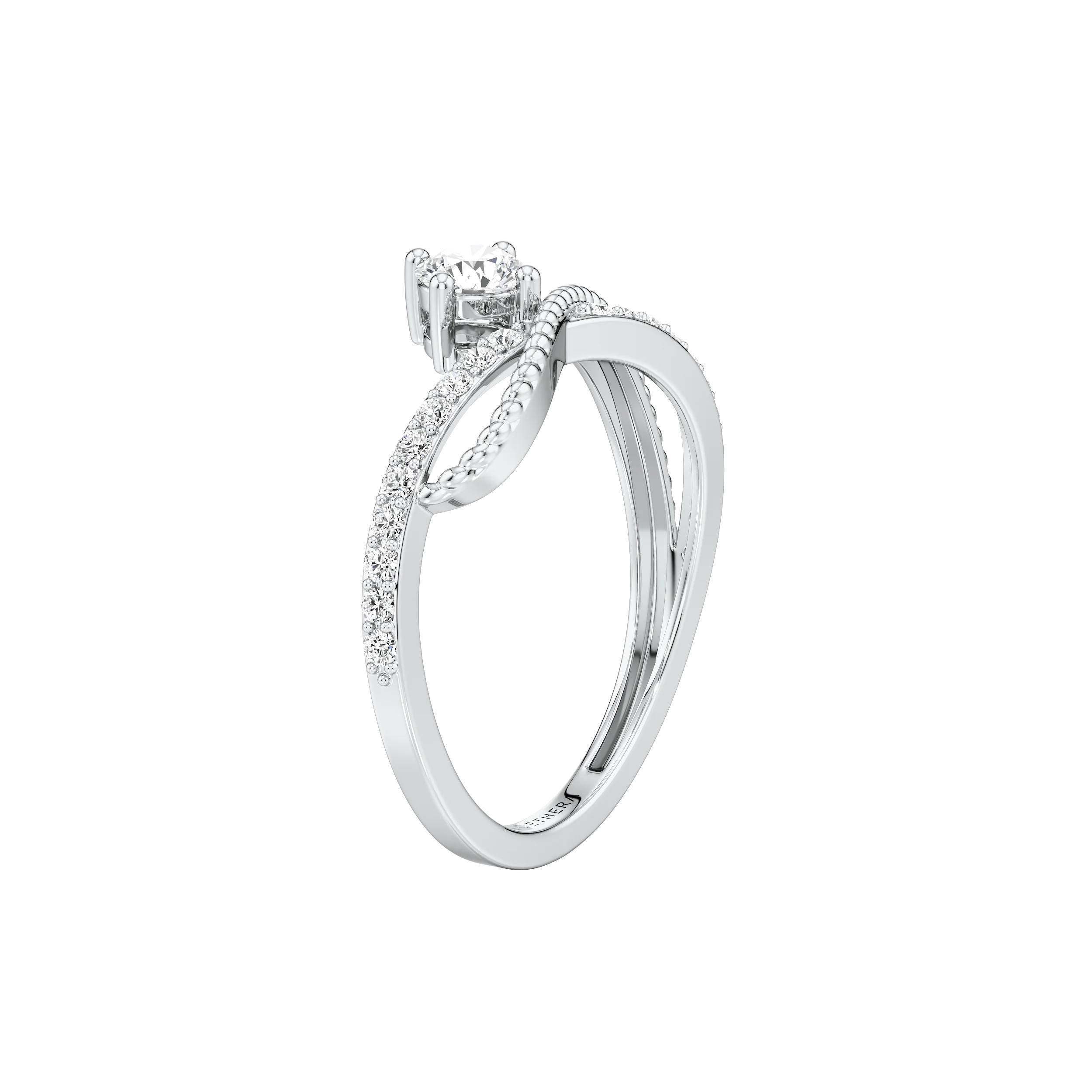 Infinity Crossover Solitaire Ring 10