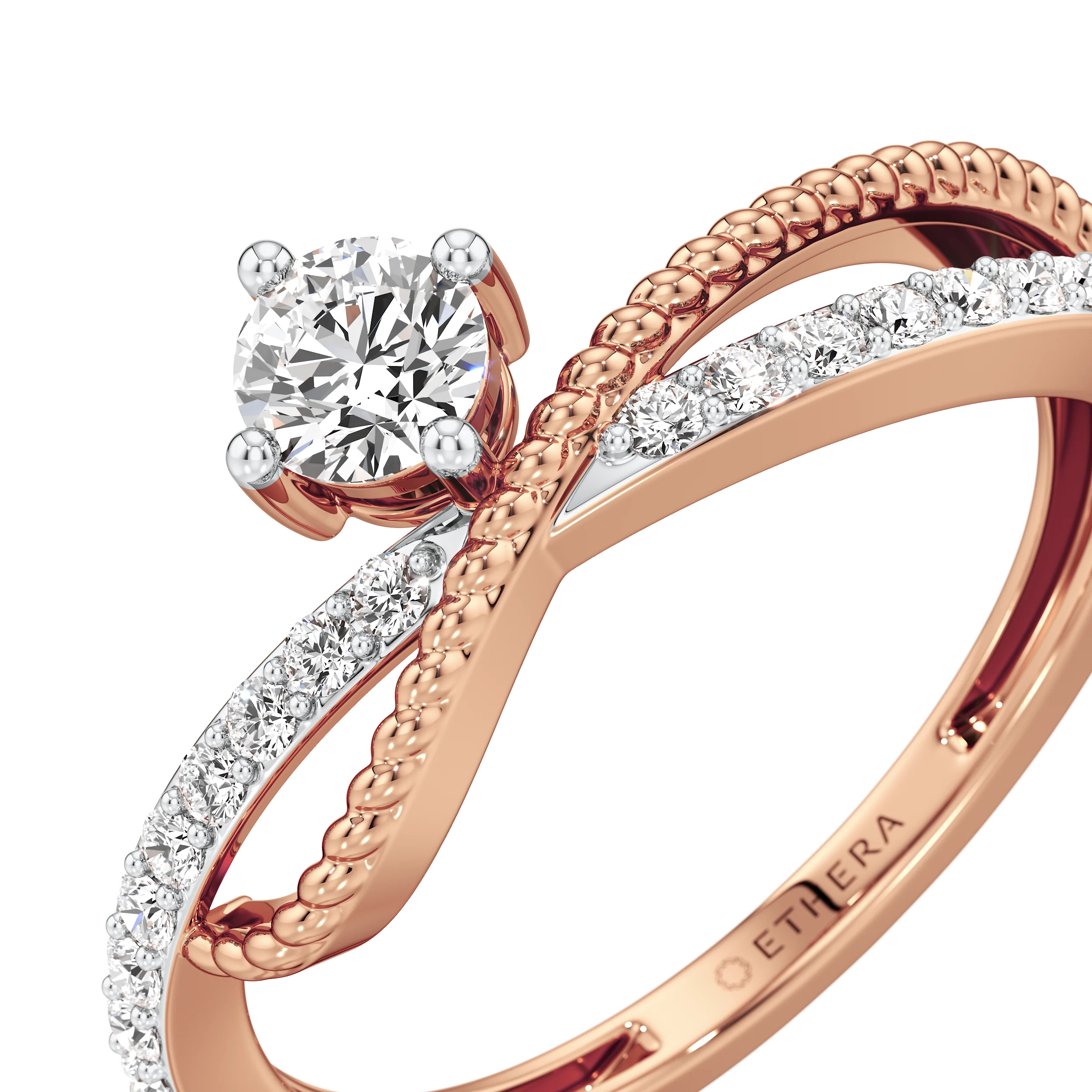 Infinity Crossover Solitaire Ring 12