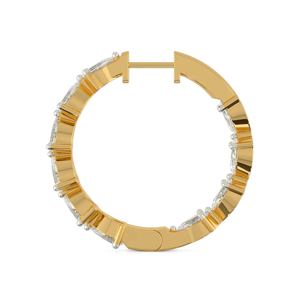 Pear Glare Hoop Earrings 4