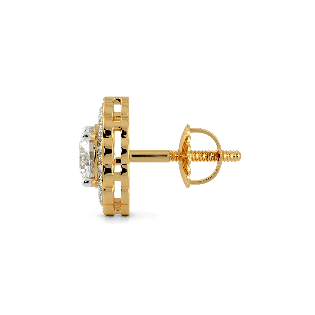 Gleaming Gold Stud Earrings 3