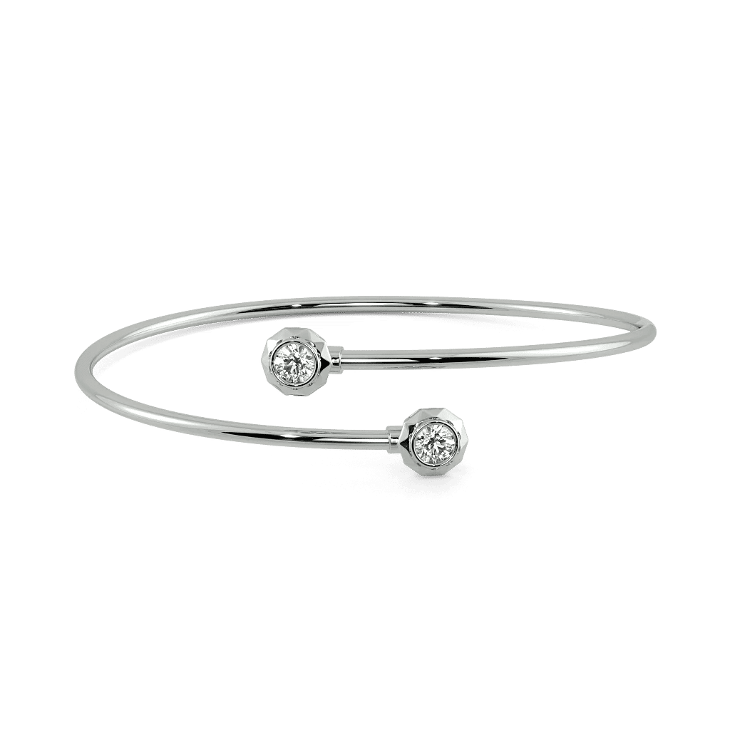 Halo Whisper Flexible Oval Bangle 0