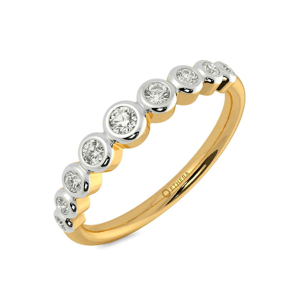 Bezel Cascade Eternity Band
