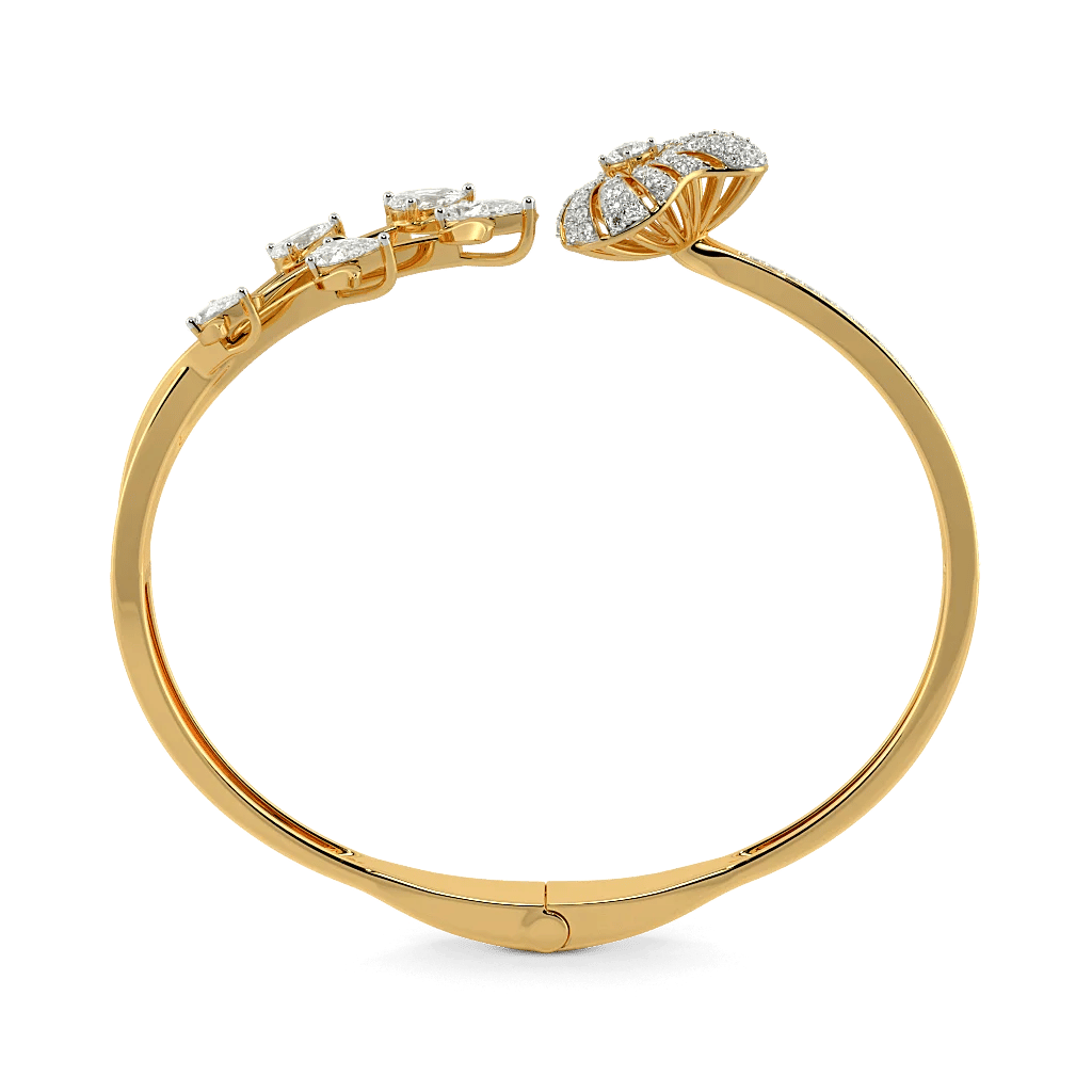 Petals And Pollen Open Top Oval Bangle hover