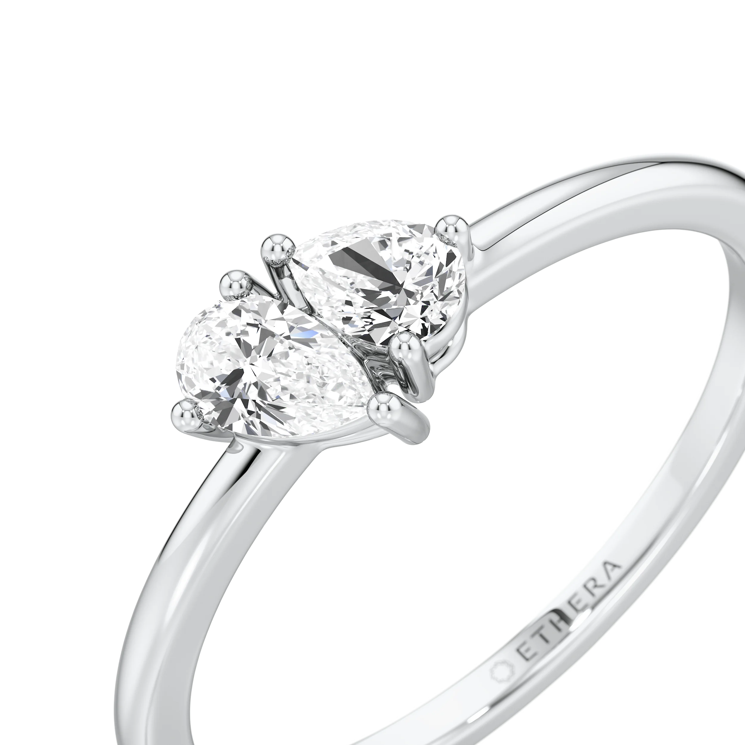 Twin Pear Ring 8