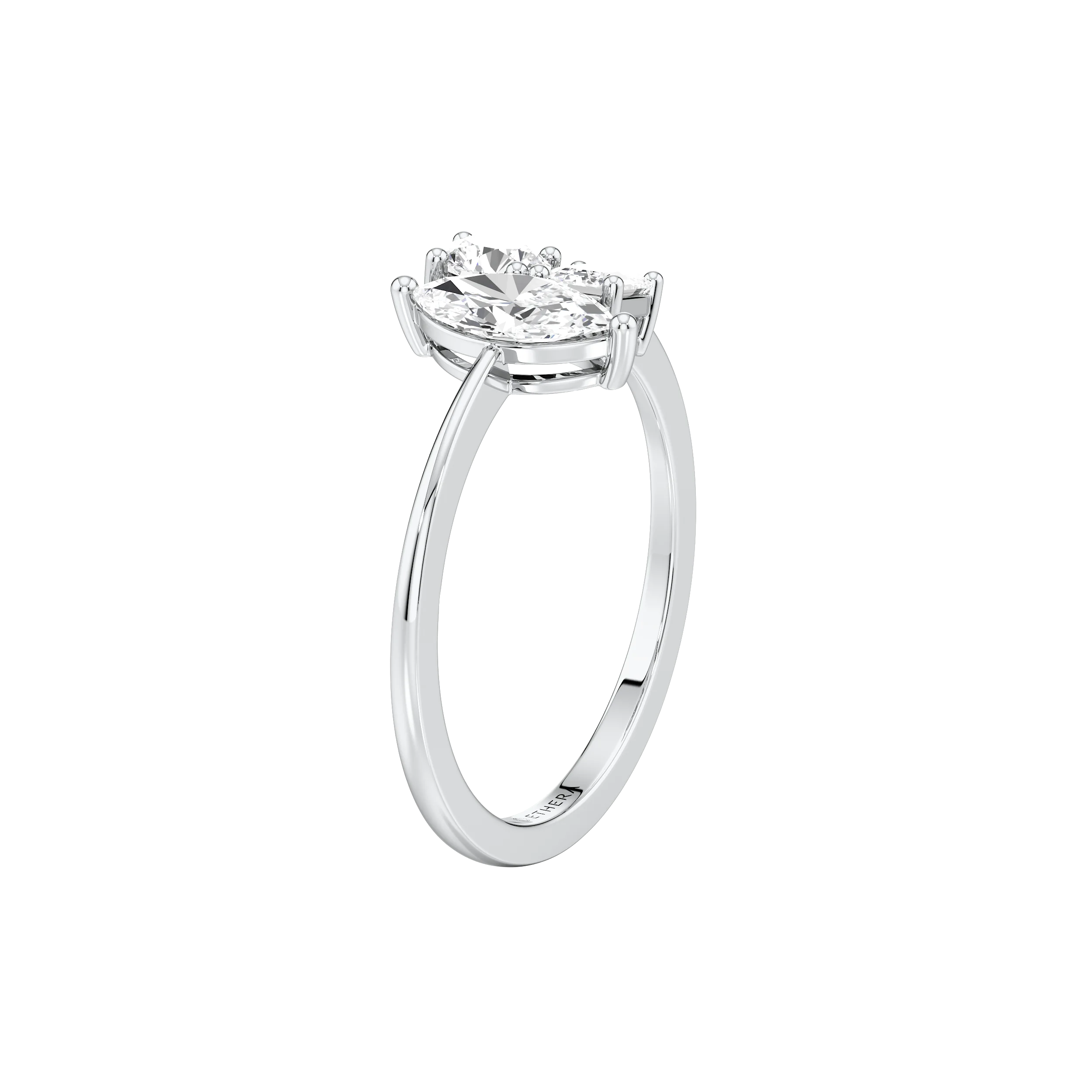 Crown Oval Solitaire Ring 10