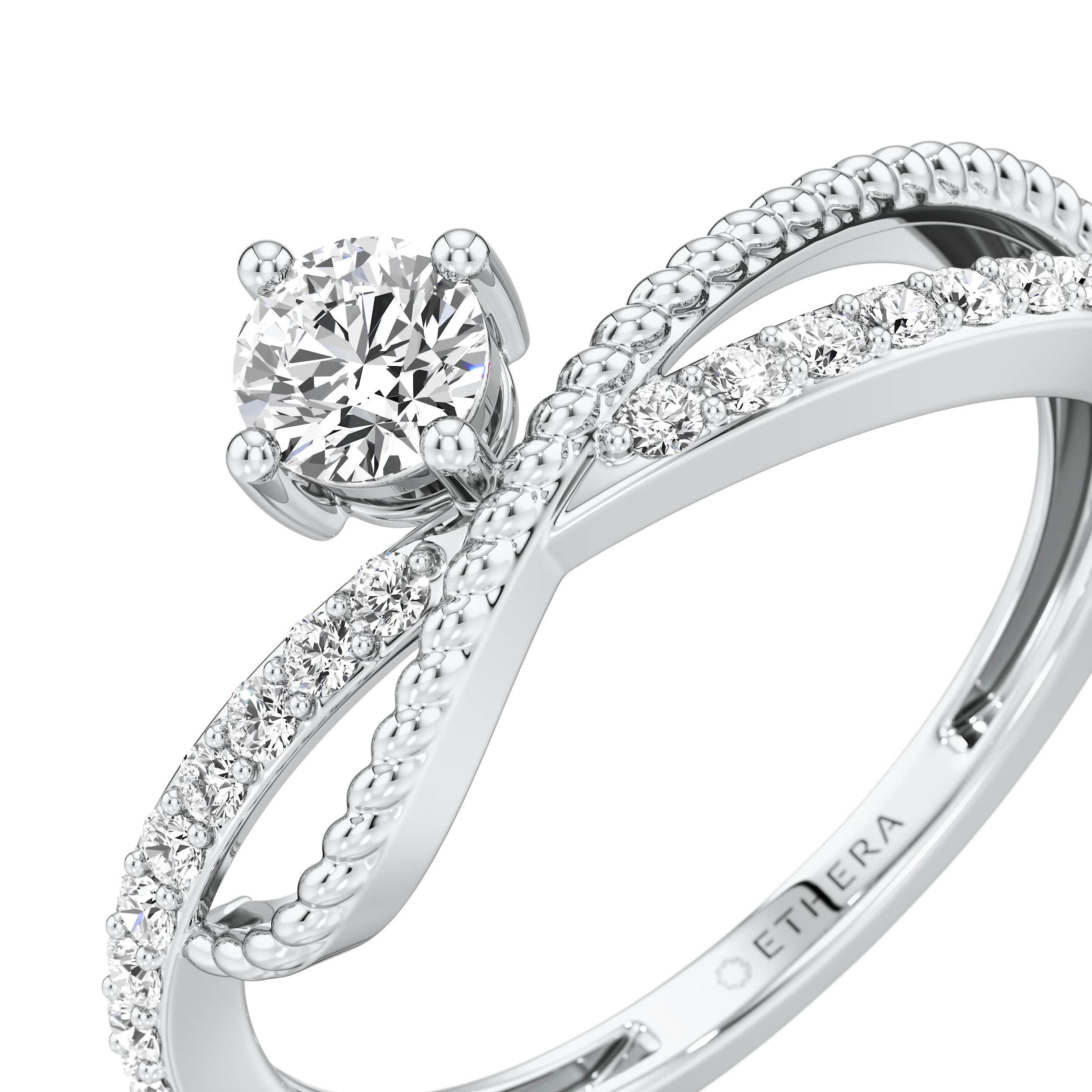 Infinity Crossover Solitaire Ring 8