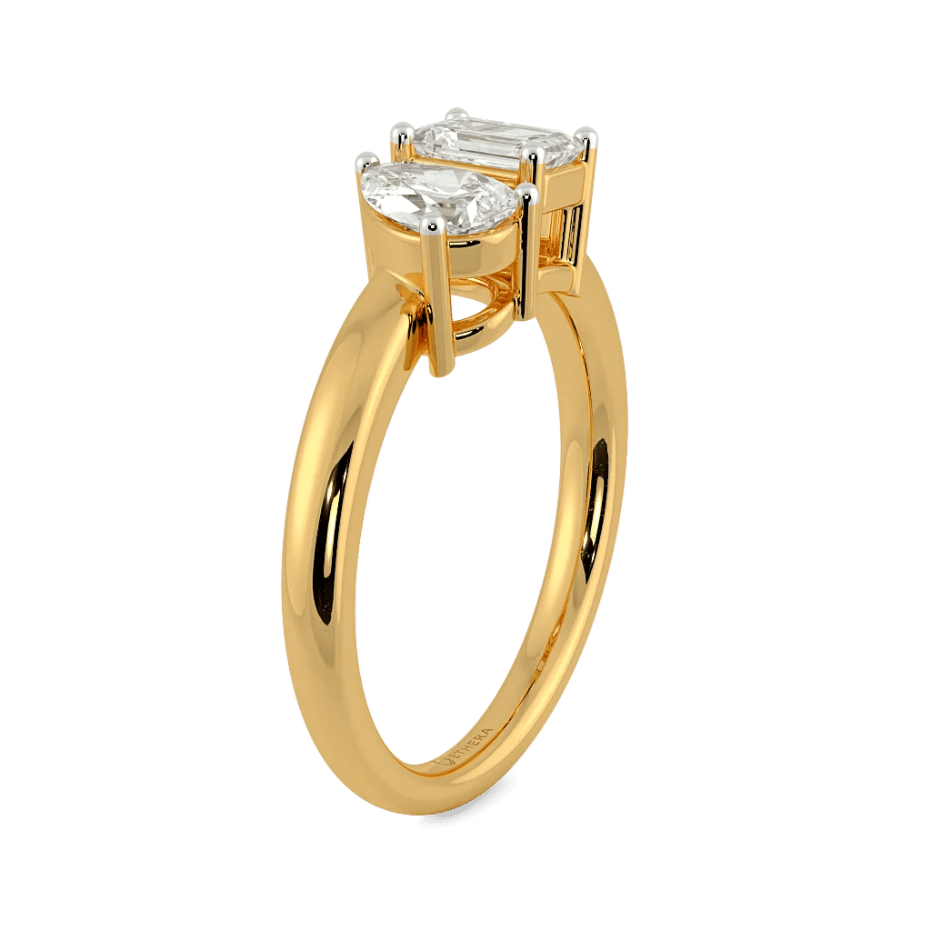 Pearluxe Emerald Toi Et Moi Ring 5