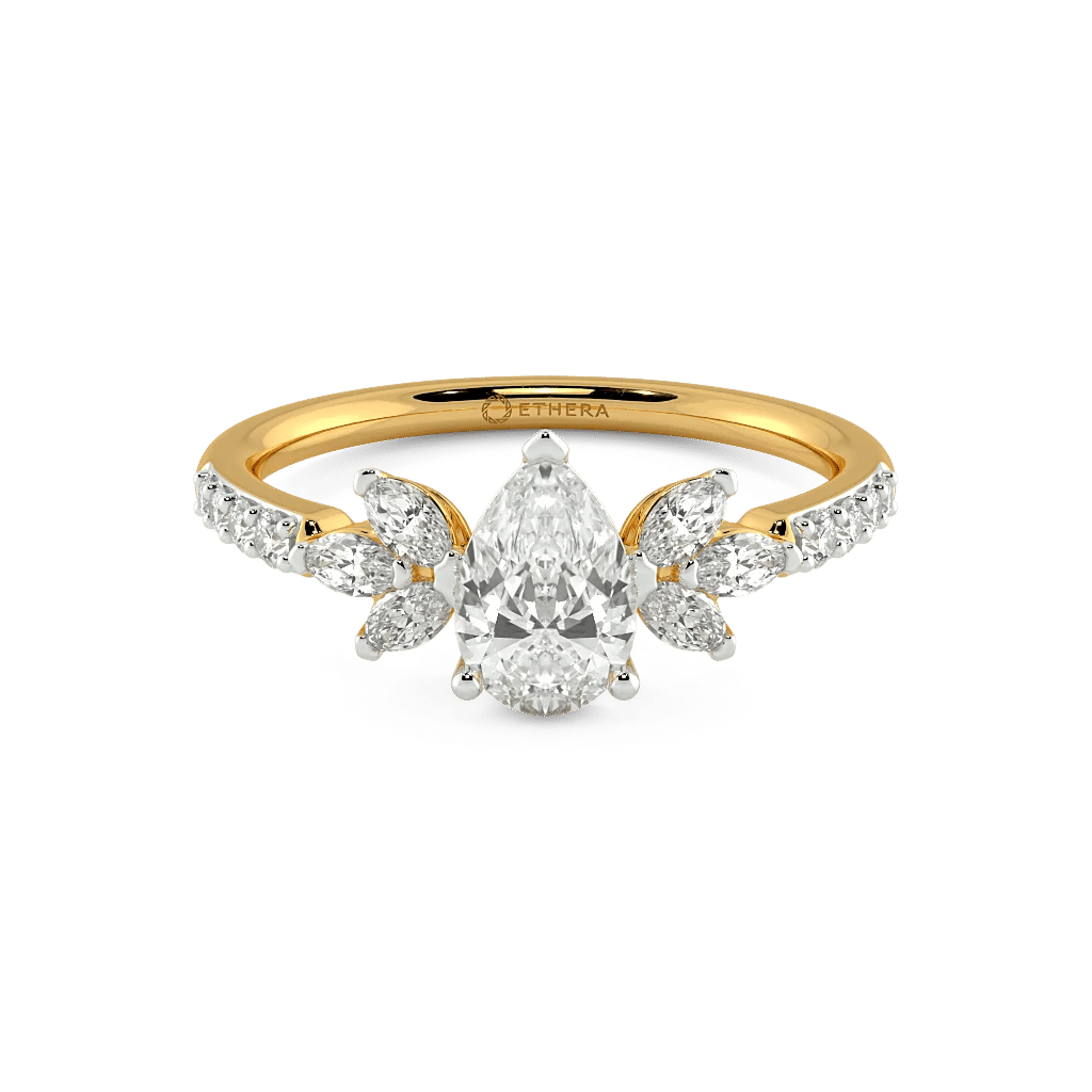 Golden Fern Solitaire Ring 4