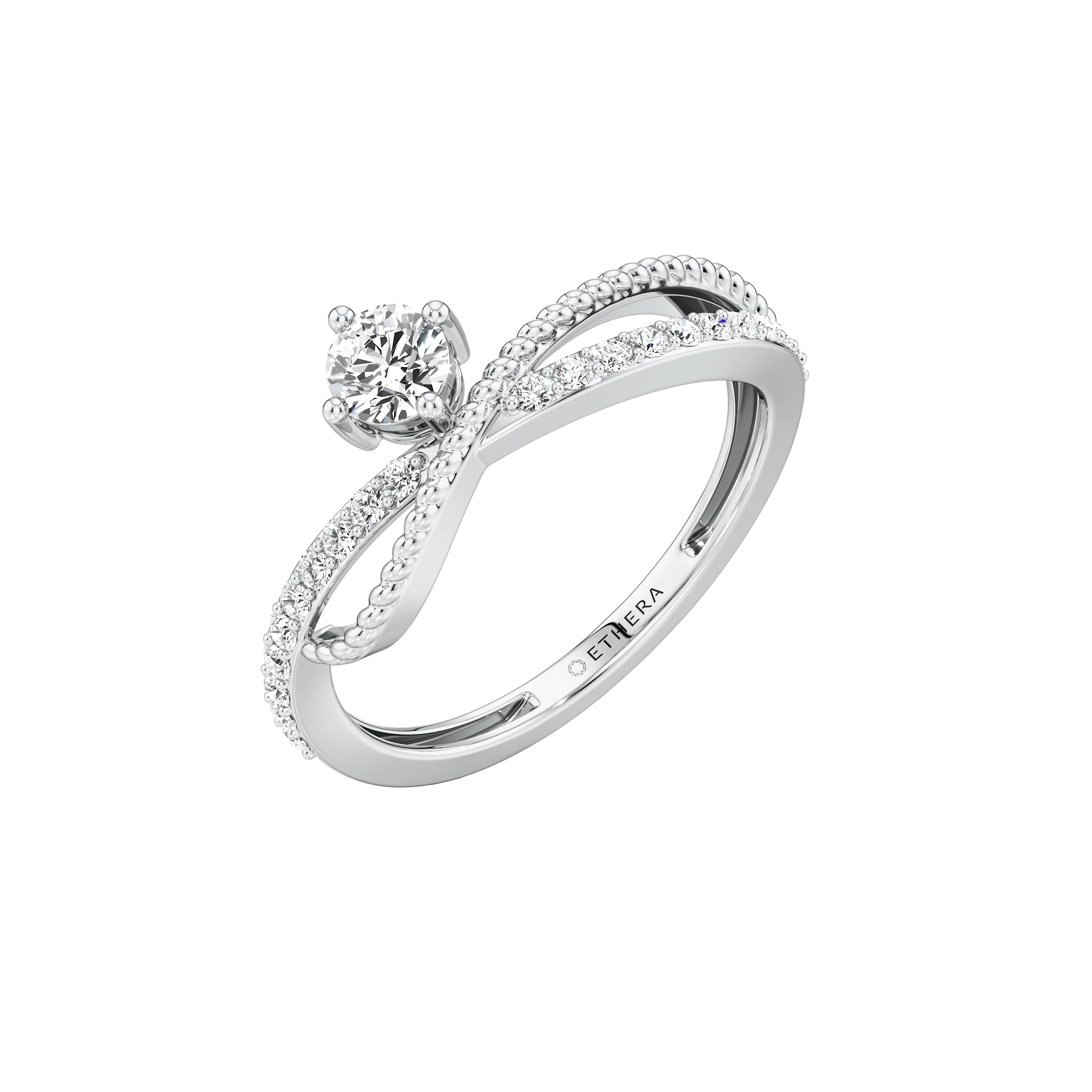 Infinity Crossover Solitaire Ring 7