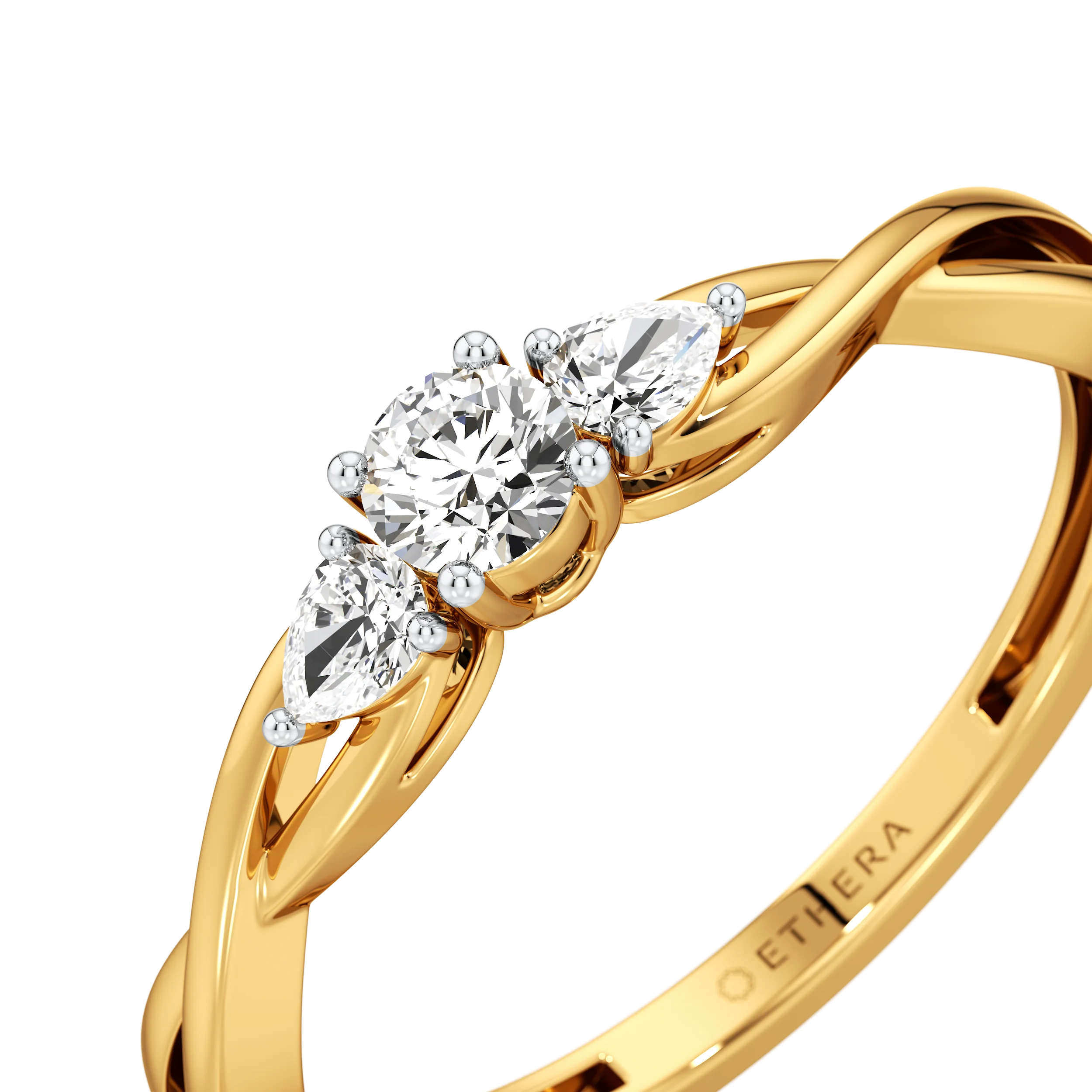 Trio Pear Ring hover