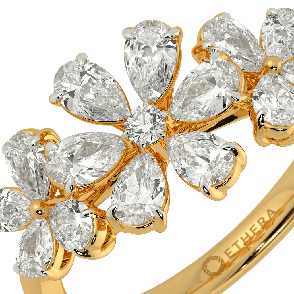 Fleur De Lis Floral Ring 3