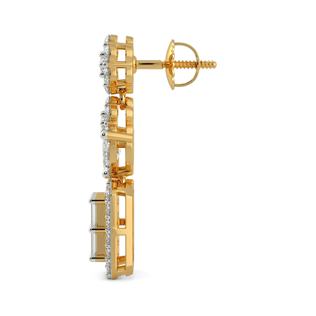 Diamond Matrix Drop Earrings 2