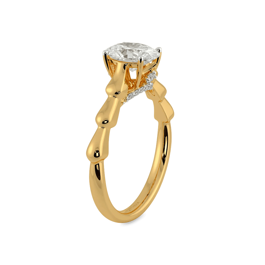 Grooved Brilliance Solitaire Ring 5