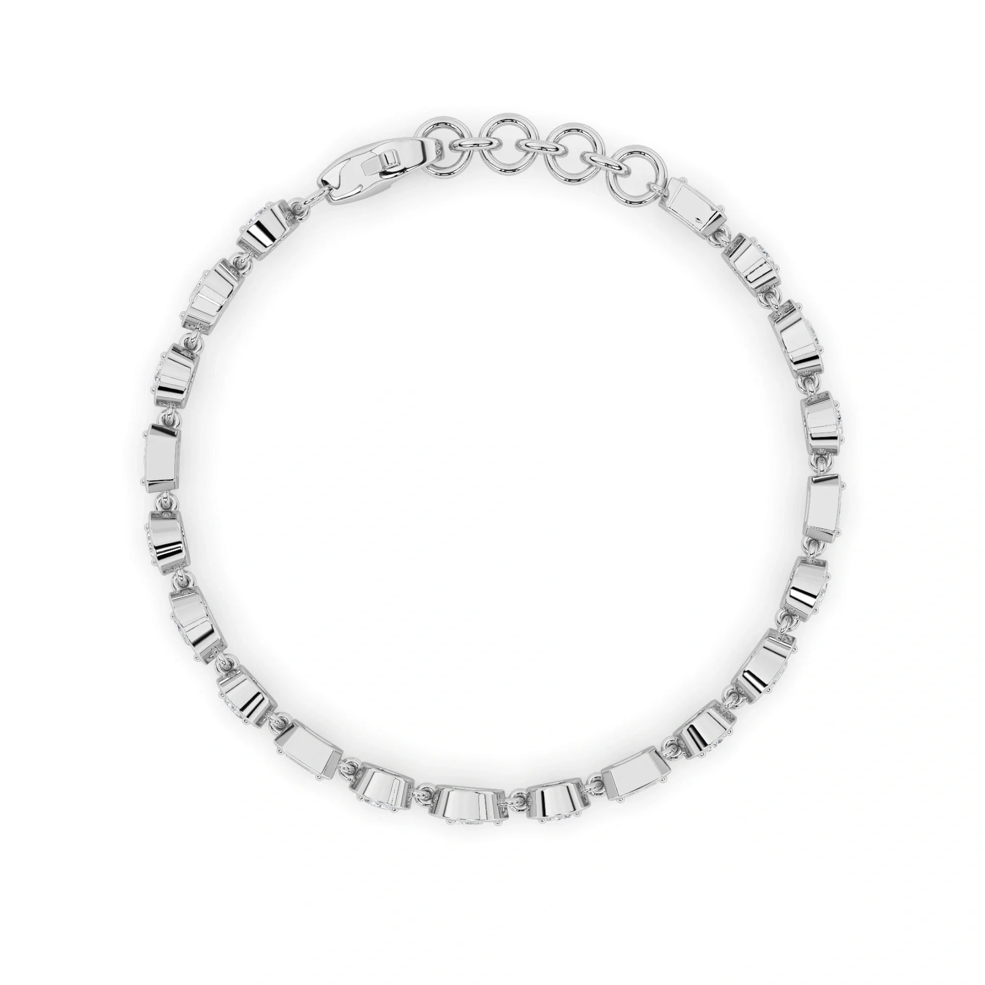 Gemstep Link Diamond Bracelet 7