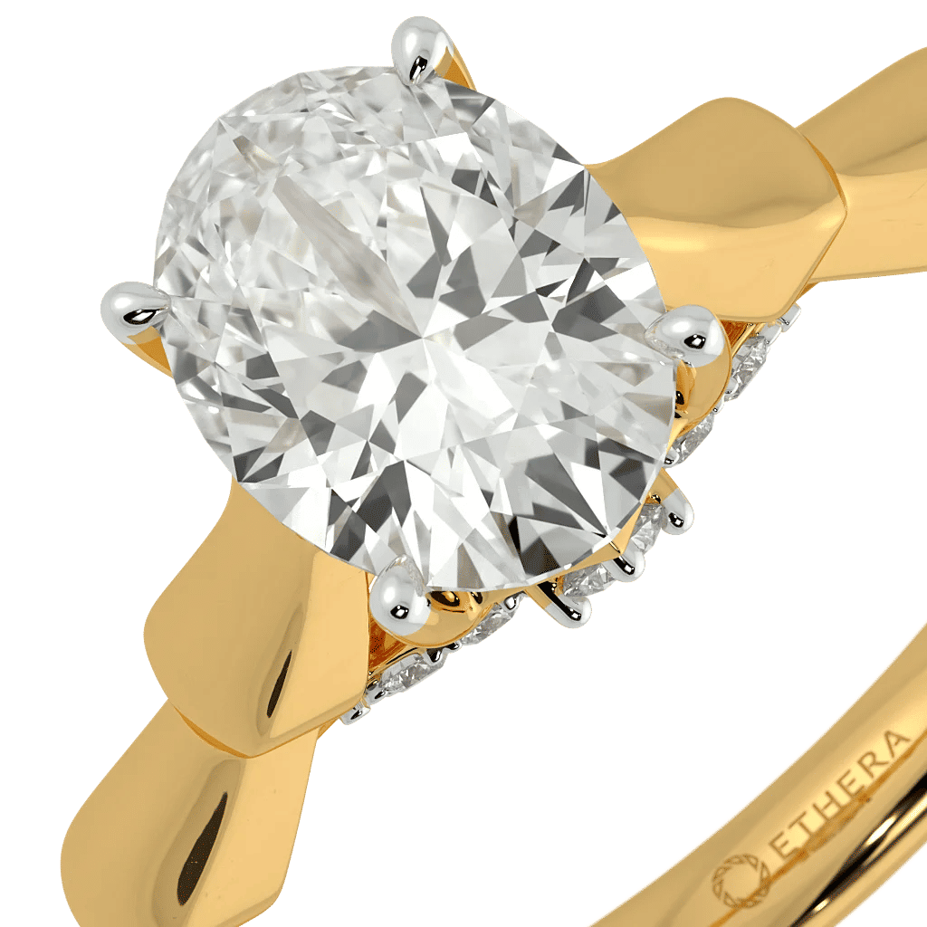 Grooved Brilliance Solitaire Ring 3